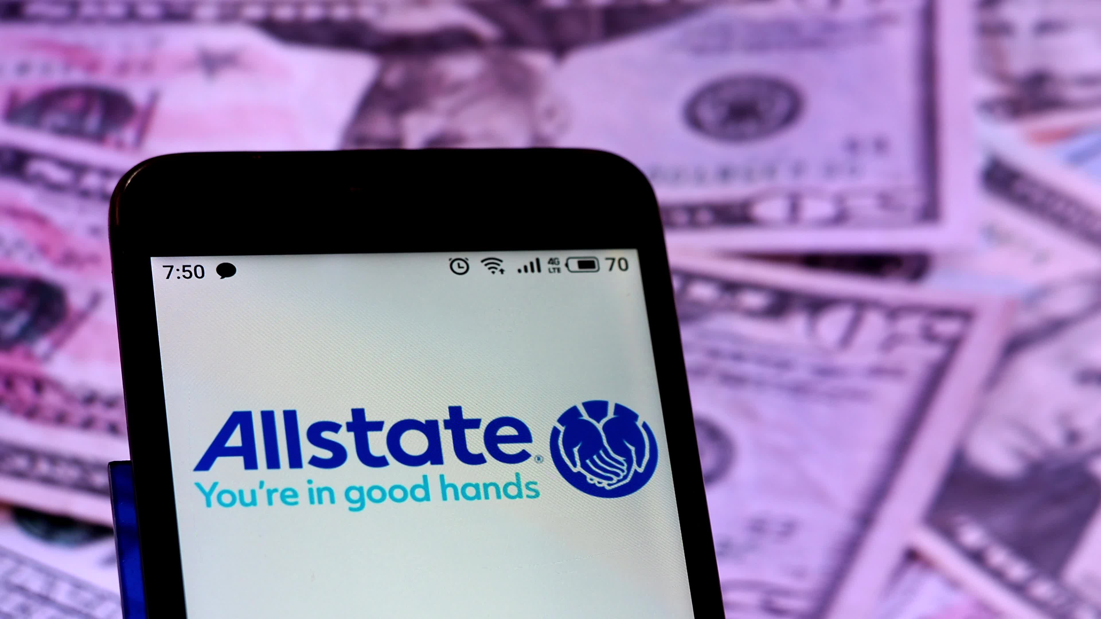 Video illustration the logo of Allstate Corporation