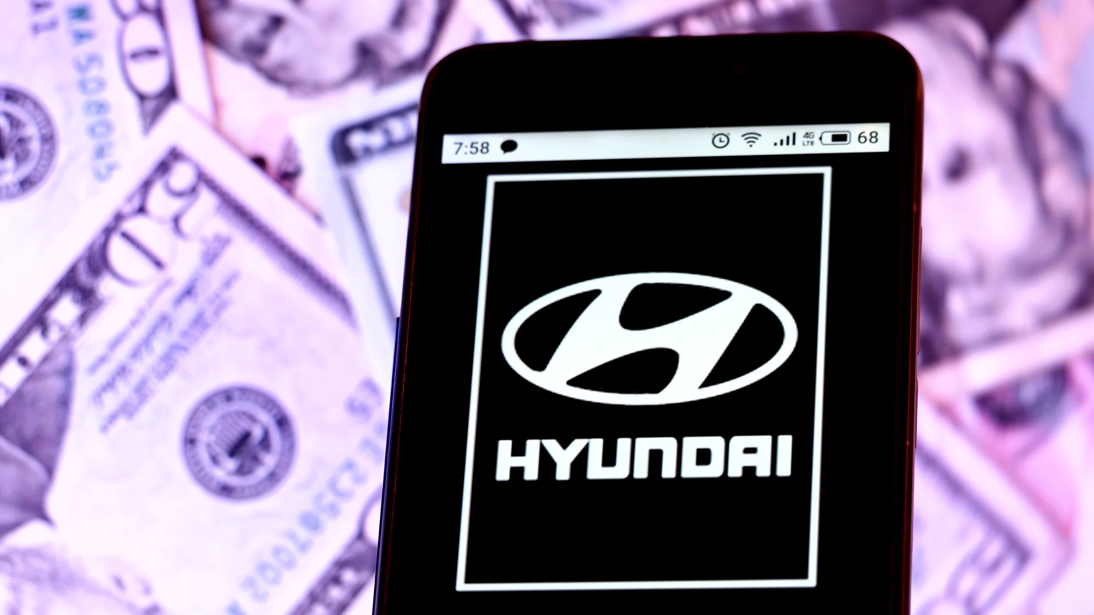 Video illustration the logo of Hyundai Motor