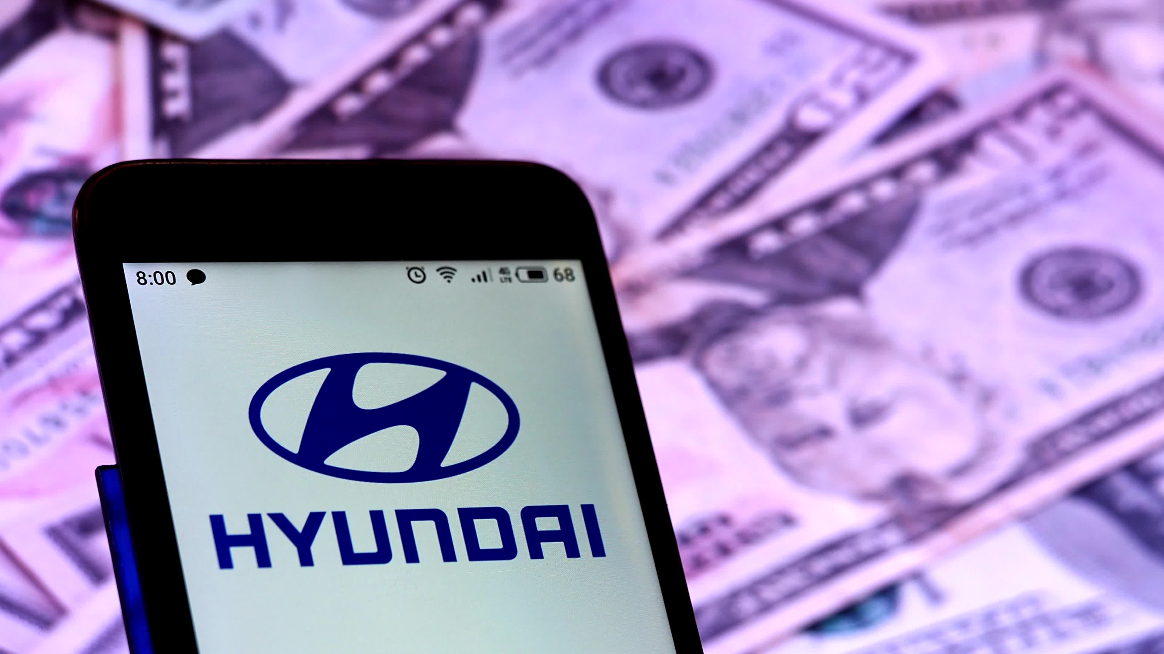 Video illustration the logo of Hyundai Motor
