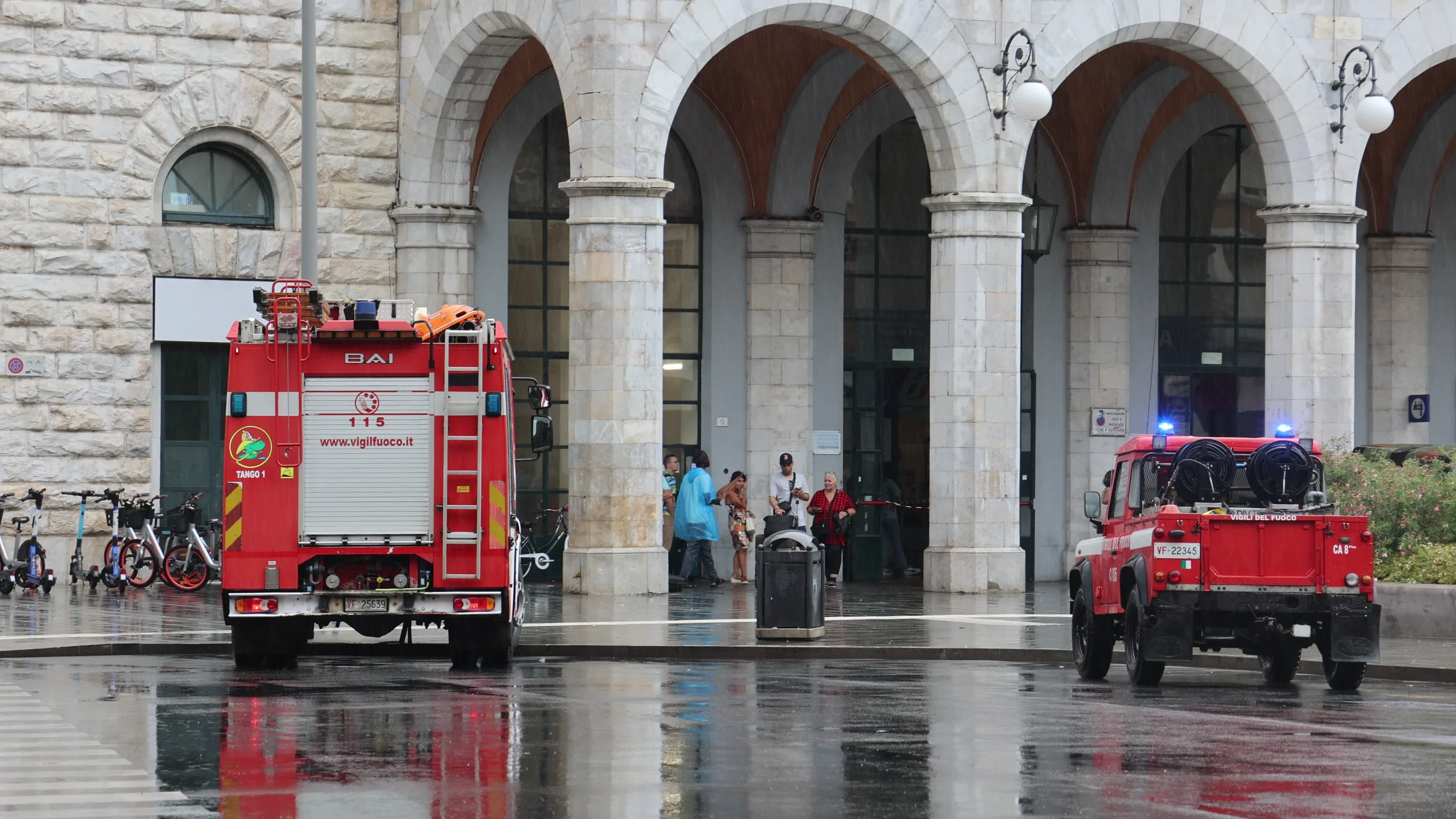 Flooded streets in Pisa, Tuscany 