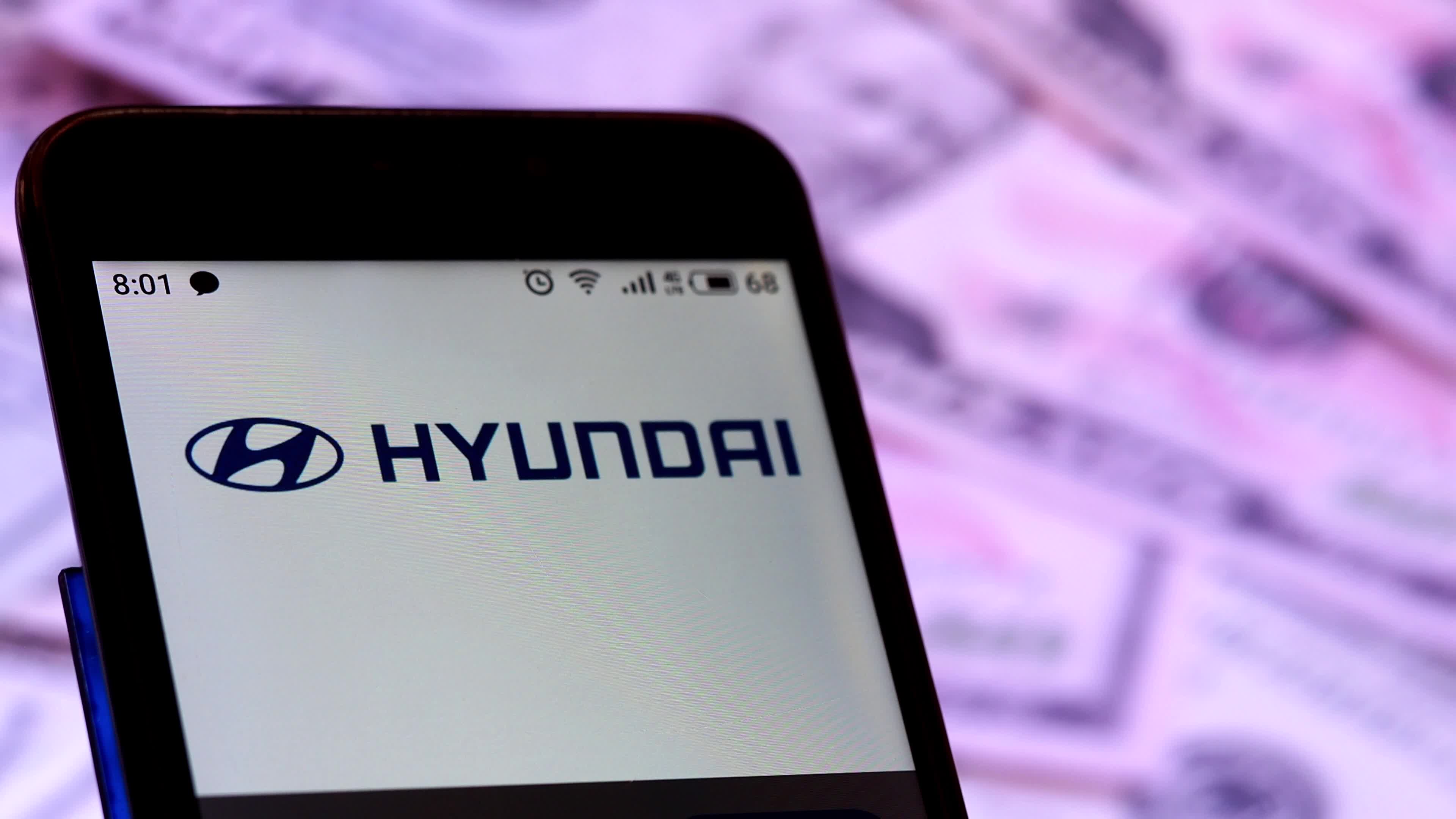 Video illustration the logo of Hyundai Motor
