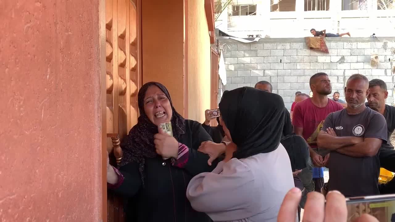 Mourners Gather at Nasser Hospital in Khan Younis to Pray for Victim of Israeli Strike Amid Israel-Hamas Conflict