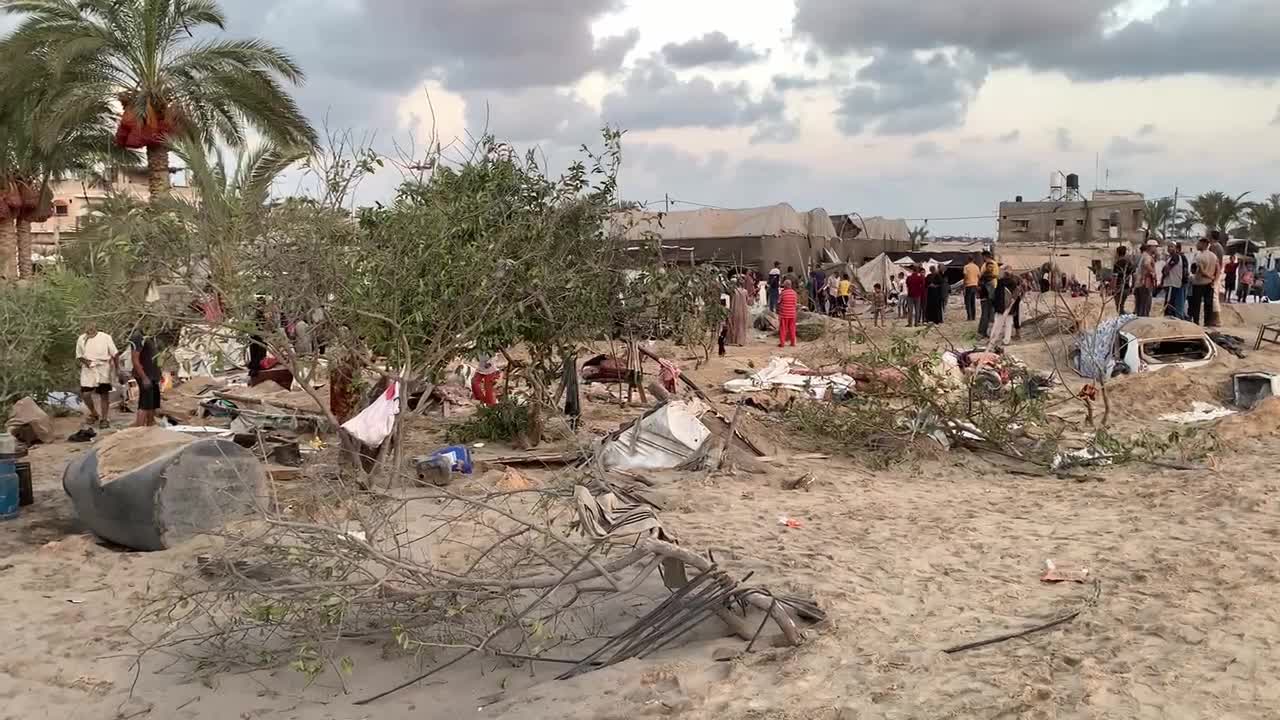 Aftermath of Israeli Airstrike In Gaza, Palestine