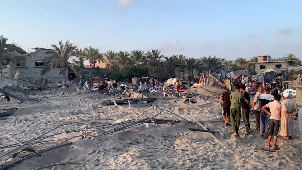 Aftermath of Israeli Airstrike In Gaza, Palestine