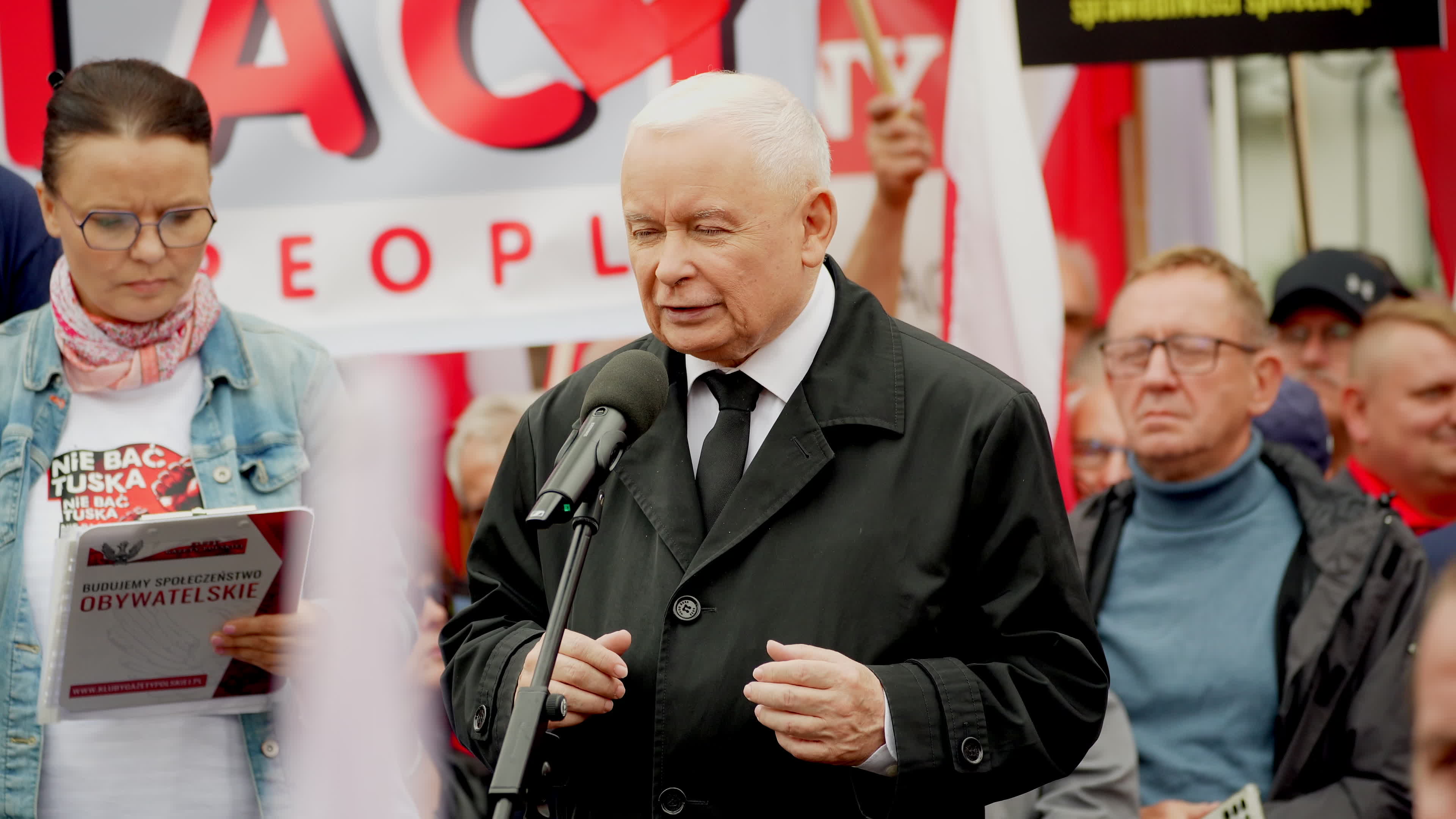 Warsaw Opposition Rally with Jaroslaw Kaczynski 