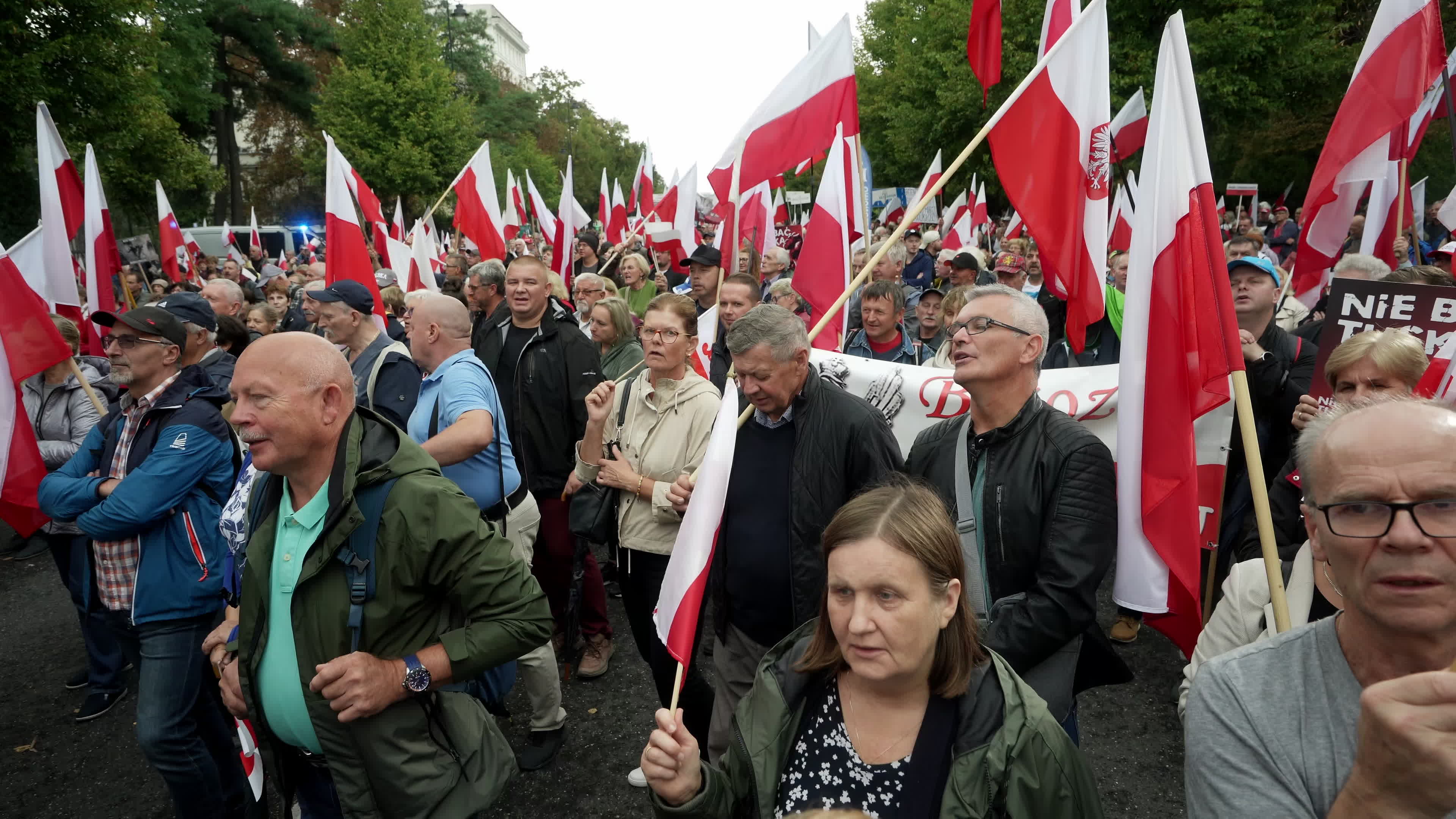 Warsaw Opposition Rally with Jaroslaw Kaczynski 