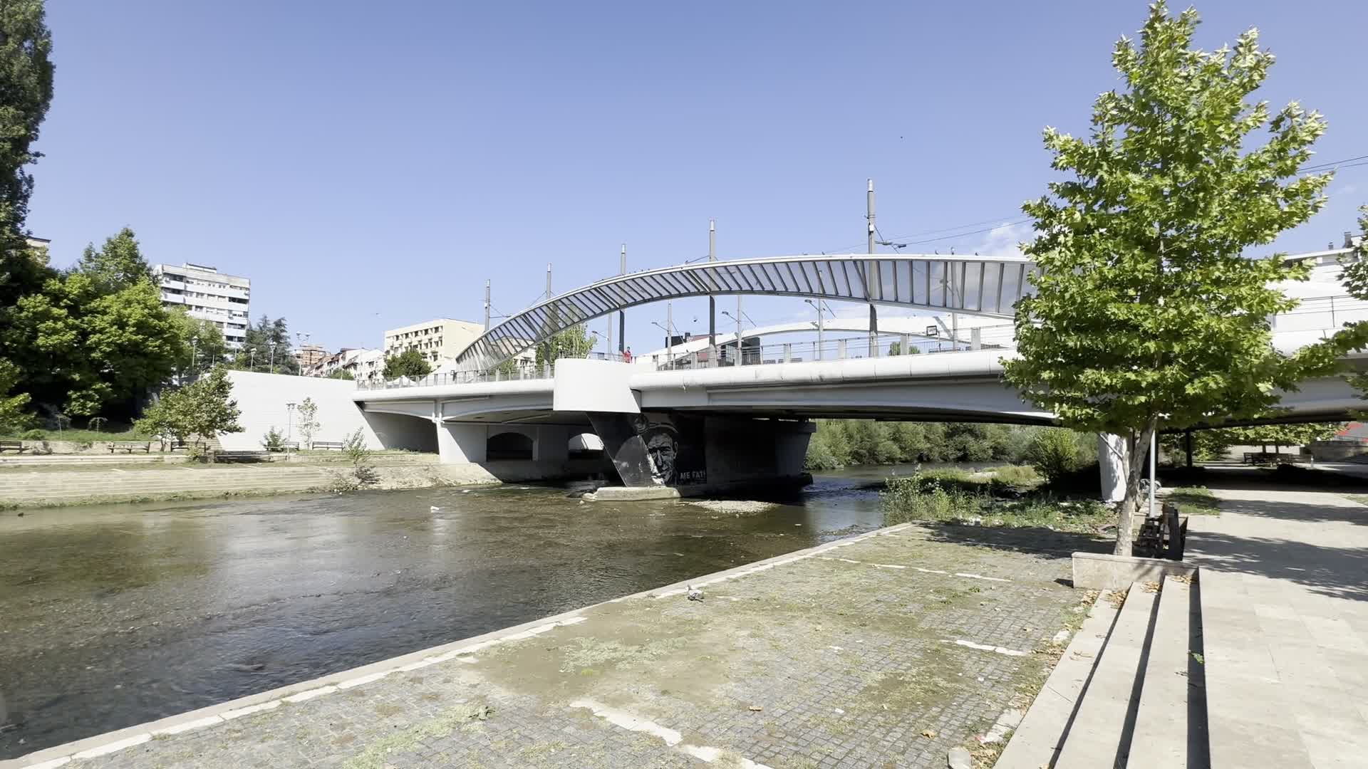 The main bridge of Mitrovica, Kosovo