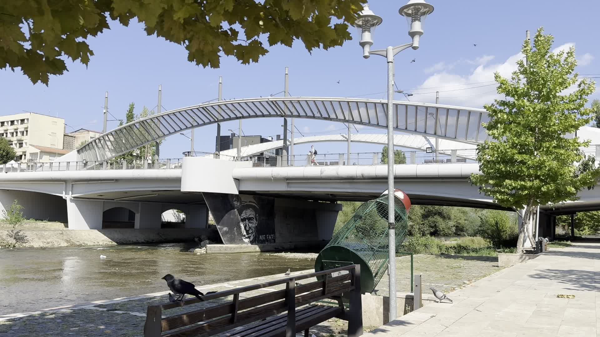 The main bridge of Mitrovica, Kosovo