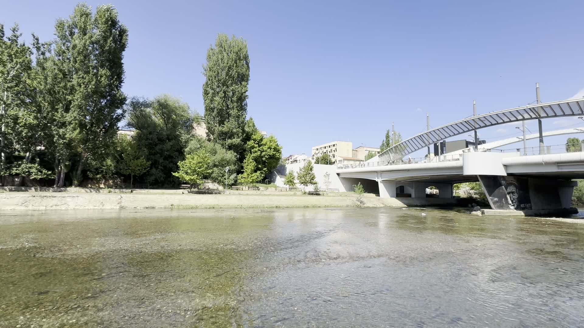The main bridge of Mitrovica, Kosovo
