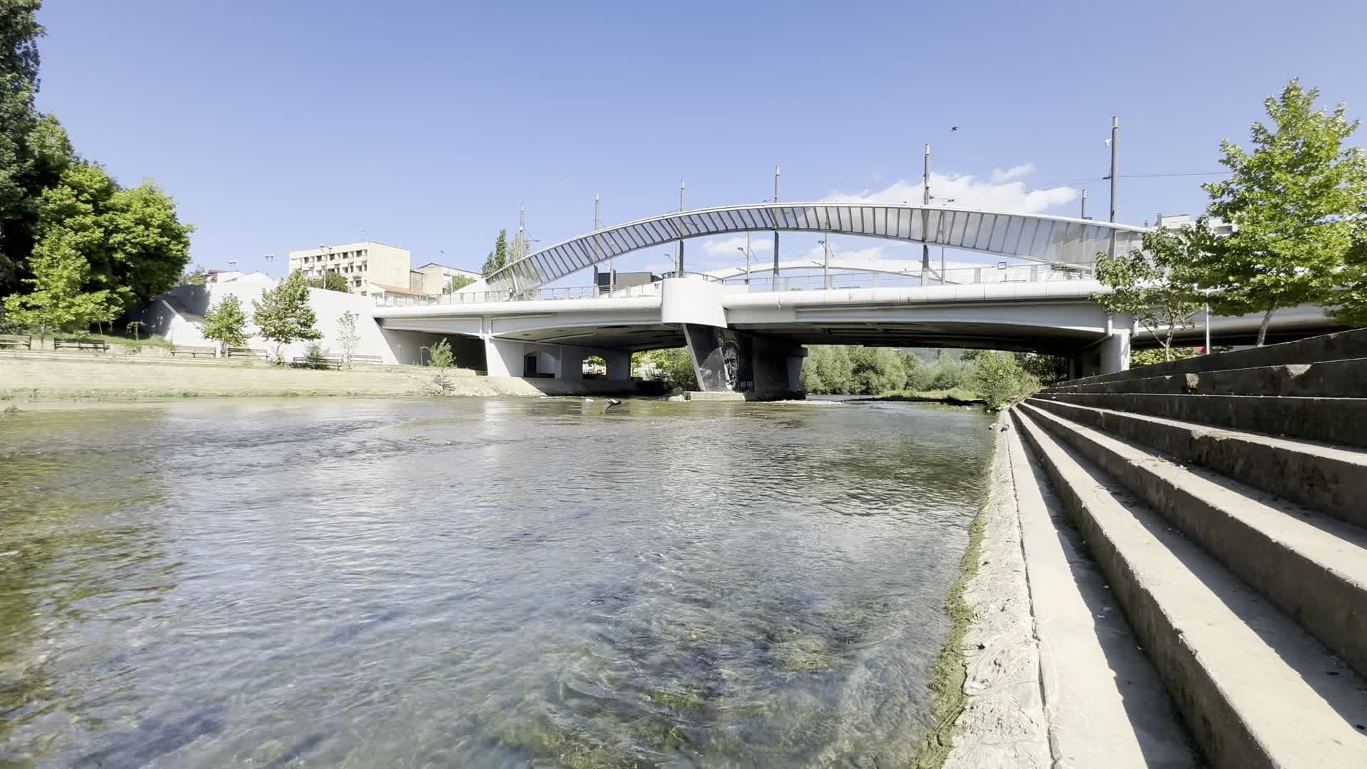 The main bridge of Mitrovica, Kosovo