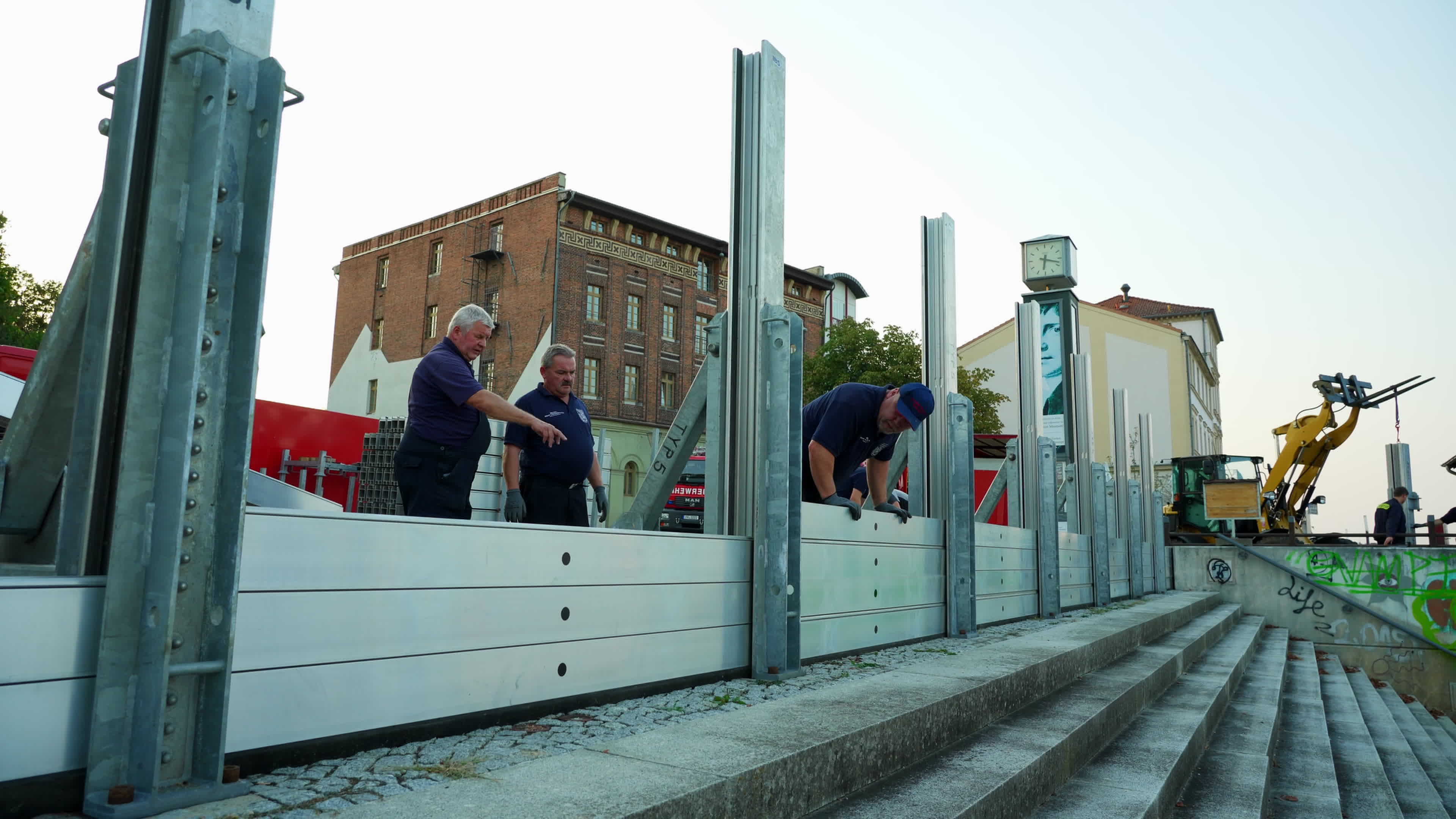 Flood walls being built in Germany as flood warnings issued
