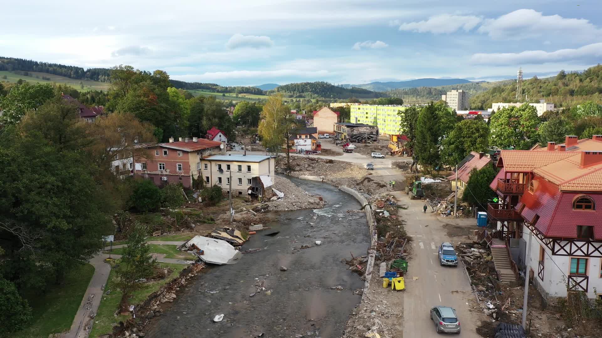 Southern Polish towns are being rebuilt from debris after flood