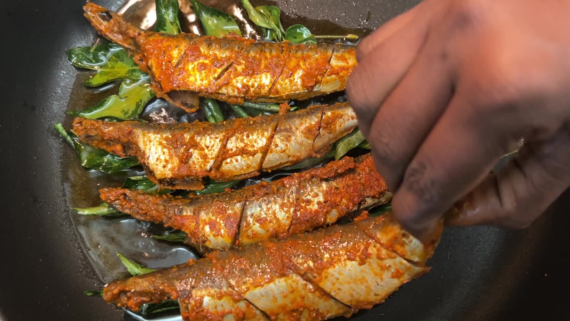 Kerala style sardine fish fry