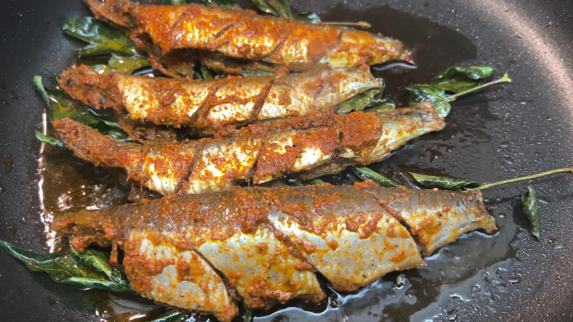 Kerala style sardine fish fry