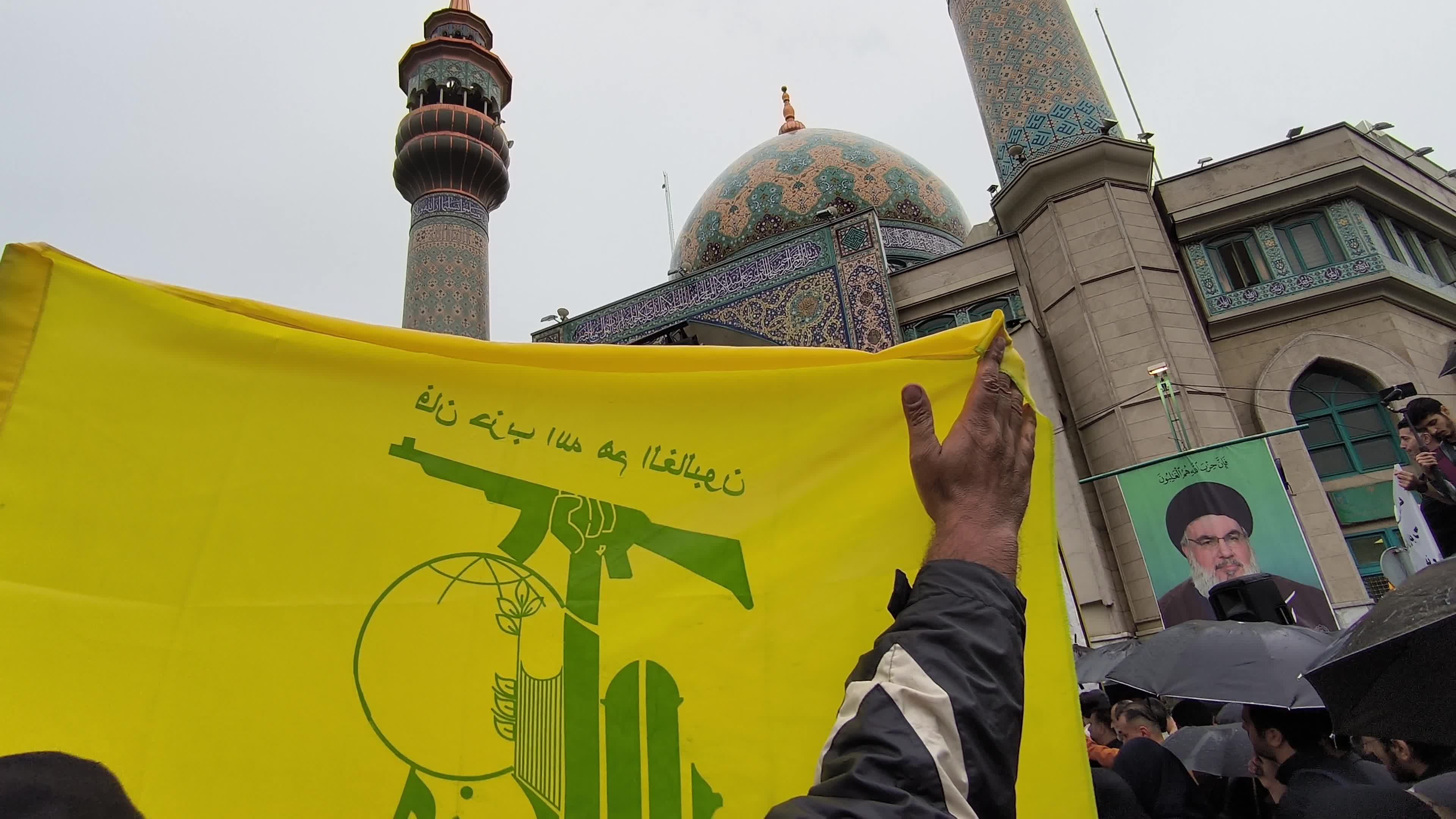 Iran-Reaction-Protest against killing Hassan Nasrallah