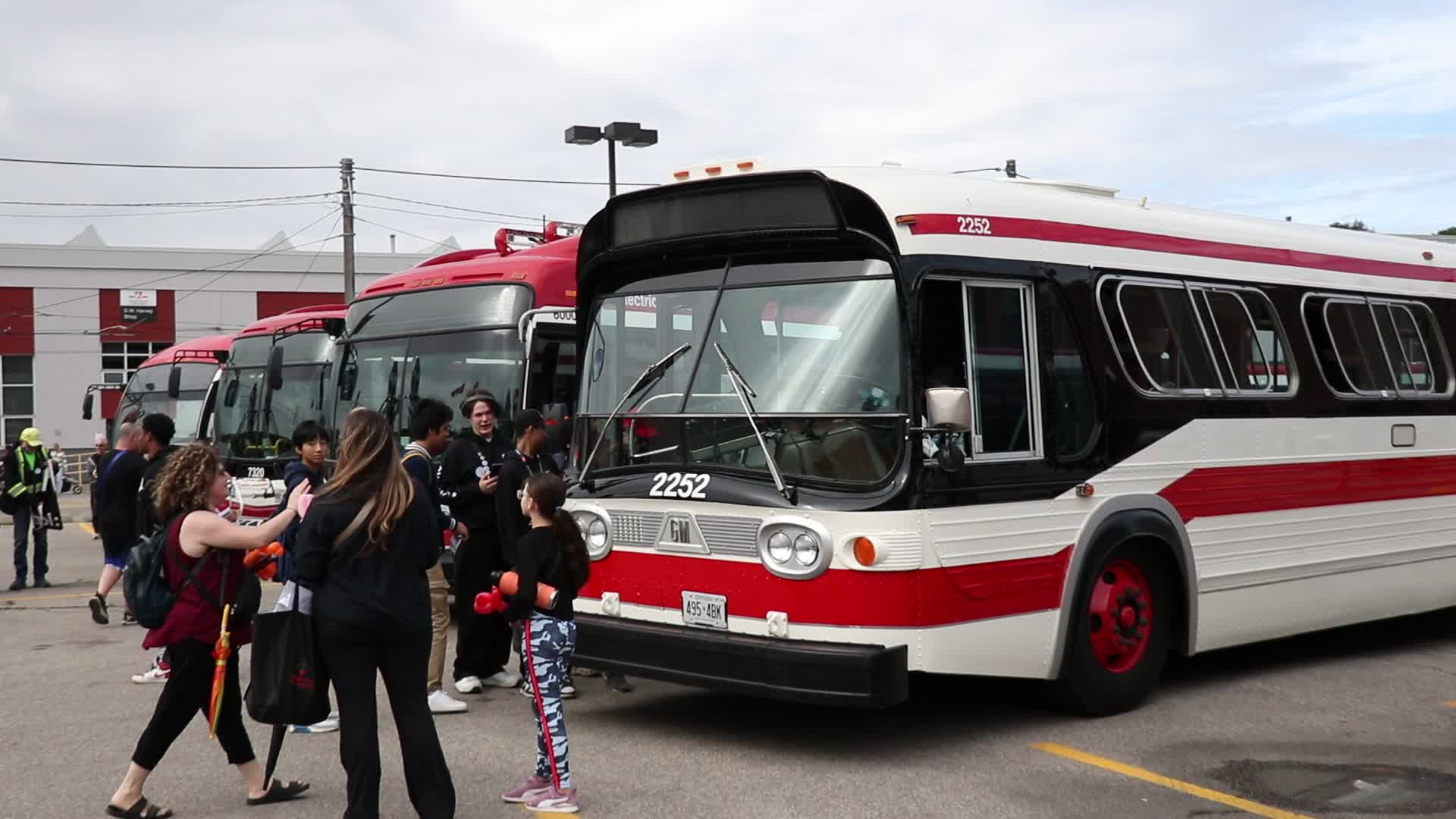 Vintage TTC Vehicles at Hillcrest Complex Centennial Celebration in Toronto