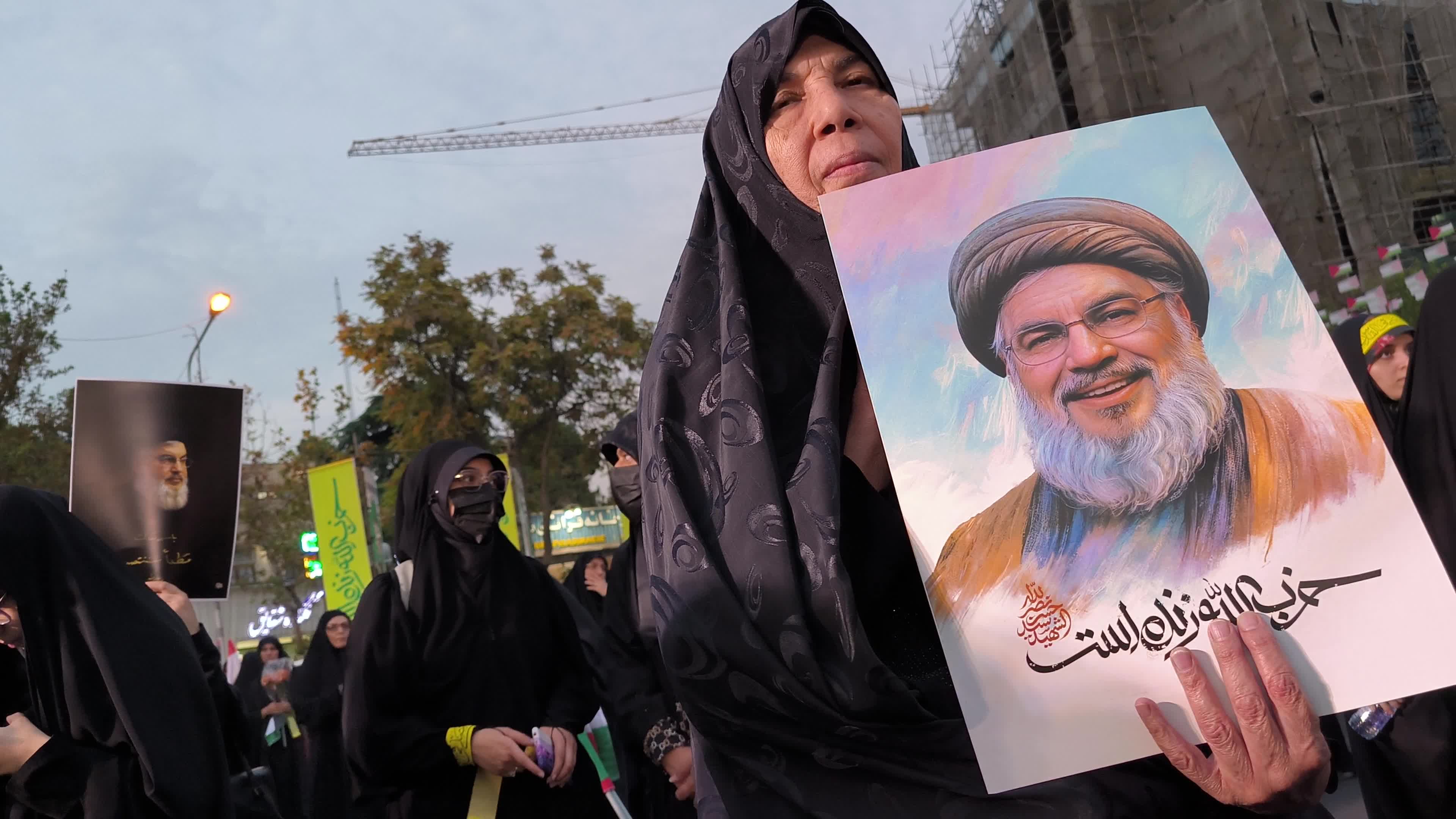 Iran-Protest against killing Hassan Nasrallah in Tehran
