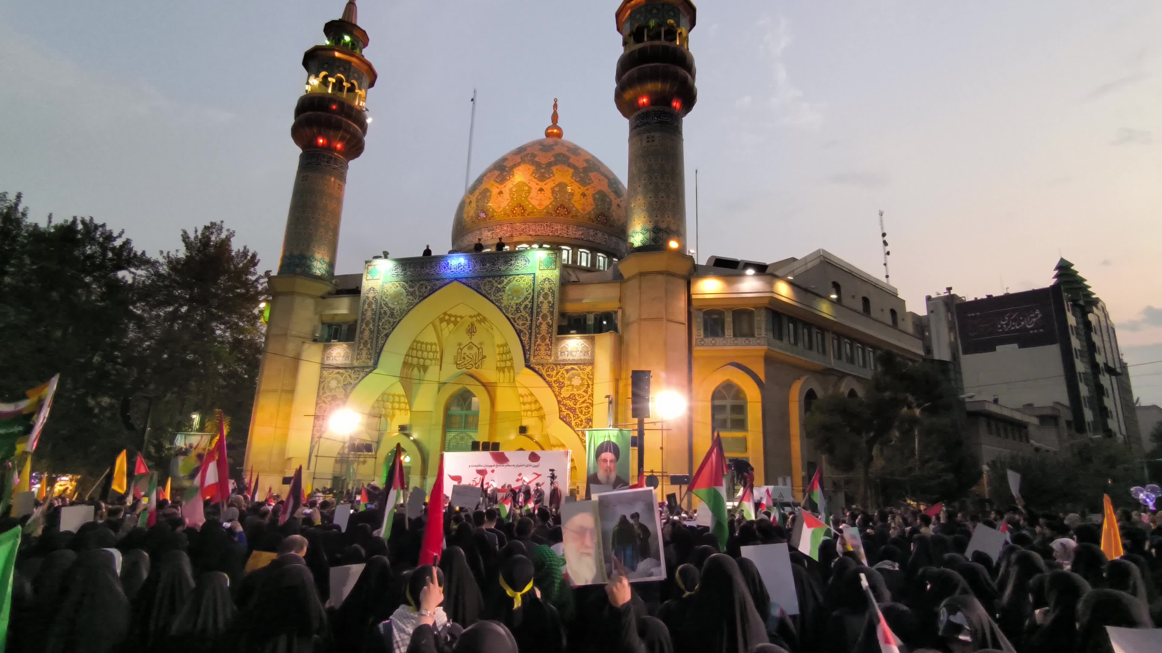 Iran-Protest against killing Hassan Nasrallah in Tehran