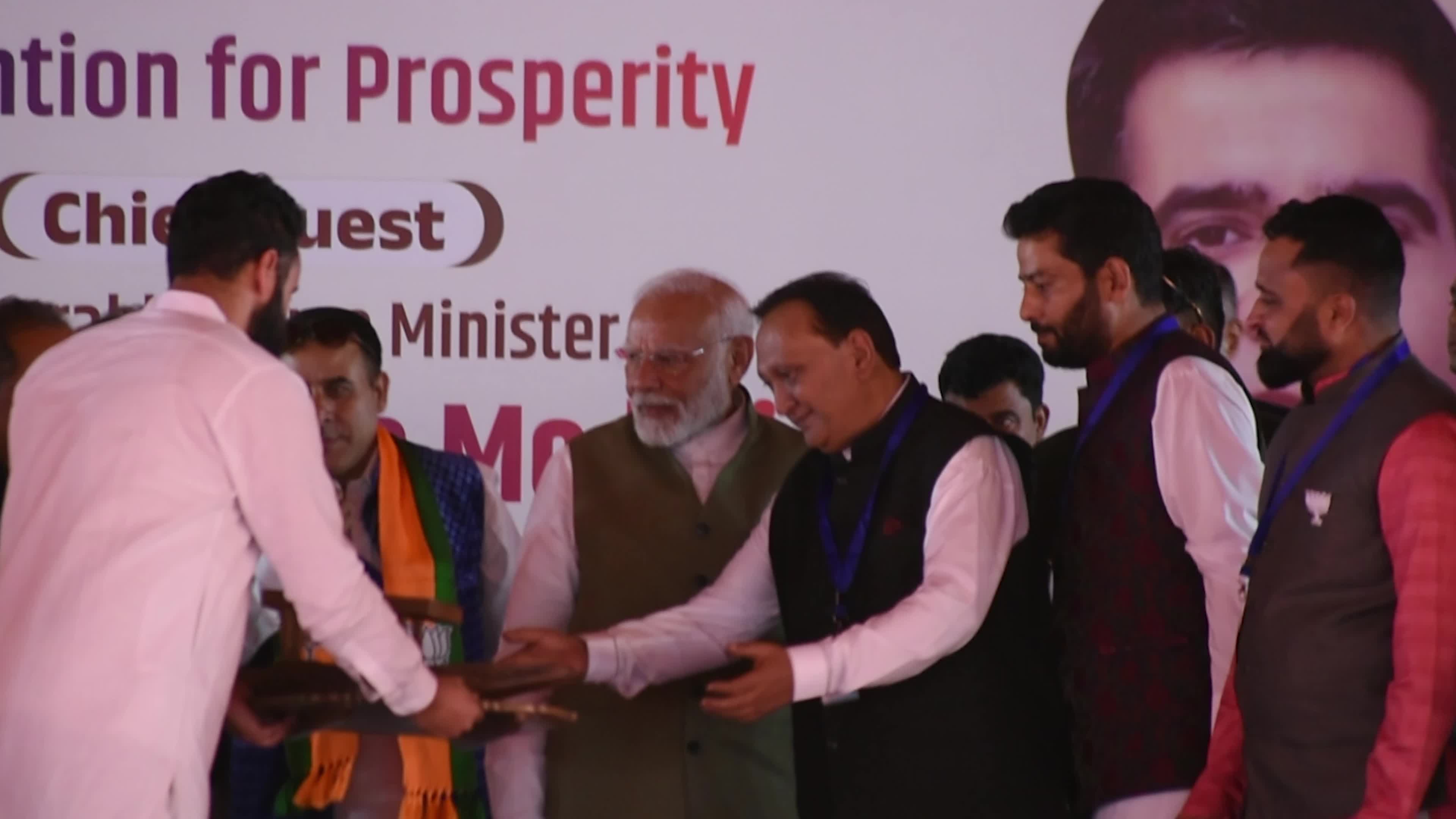 Indian Prime Minister Holds a Rally in Kashmir