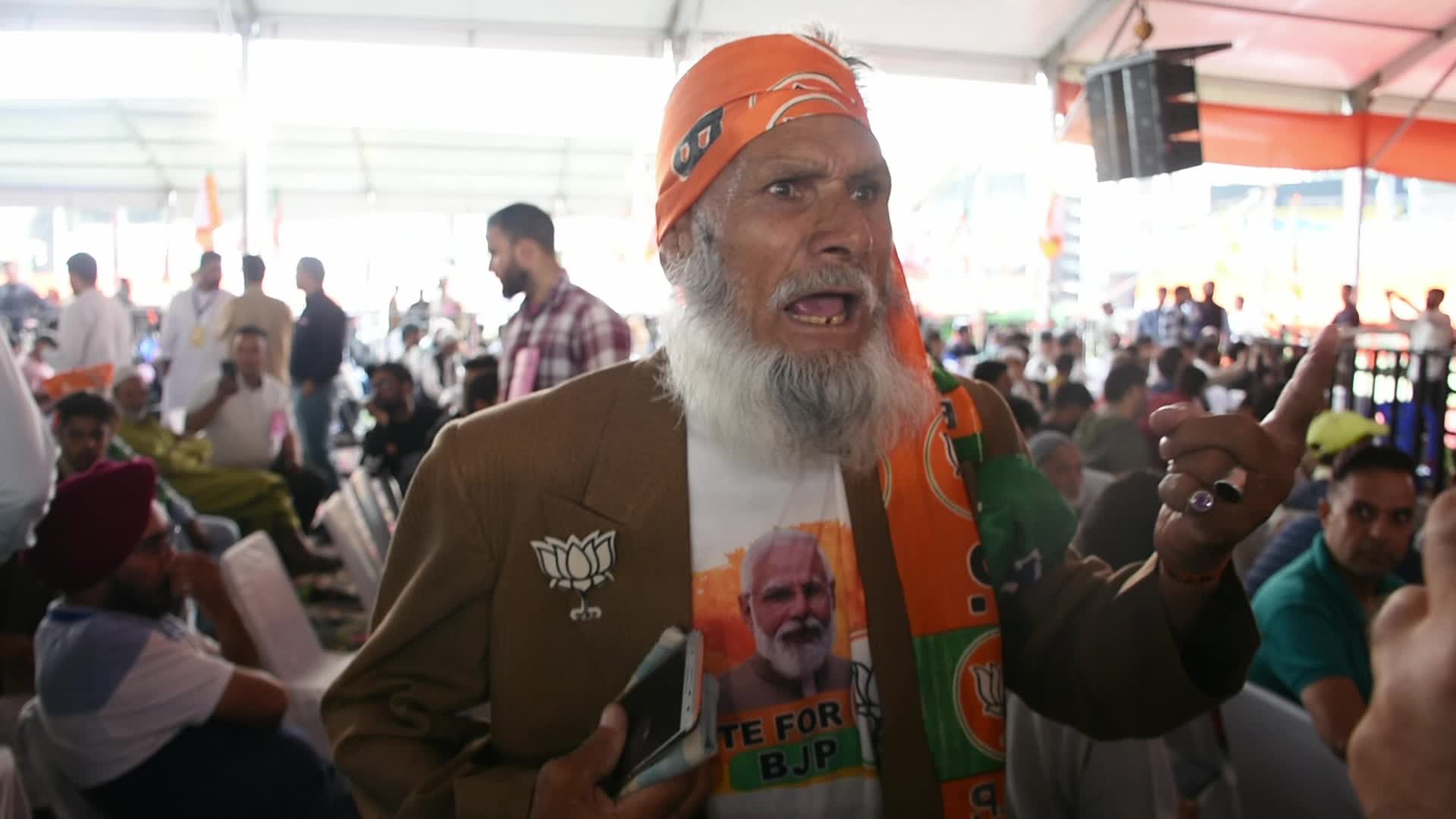 Indian Prime Minister Holds a Rally in Kashmir