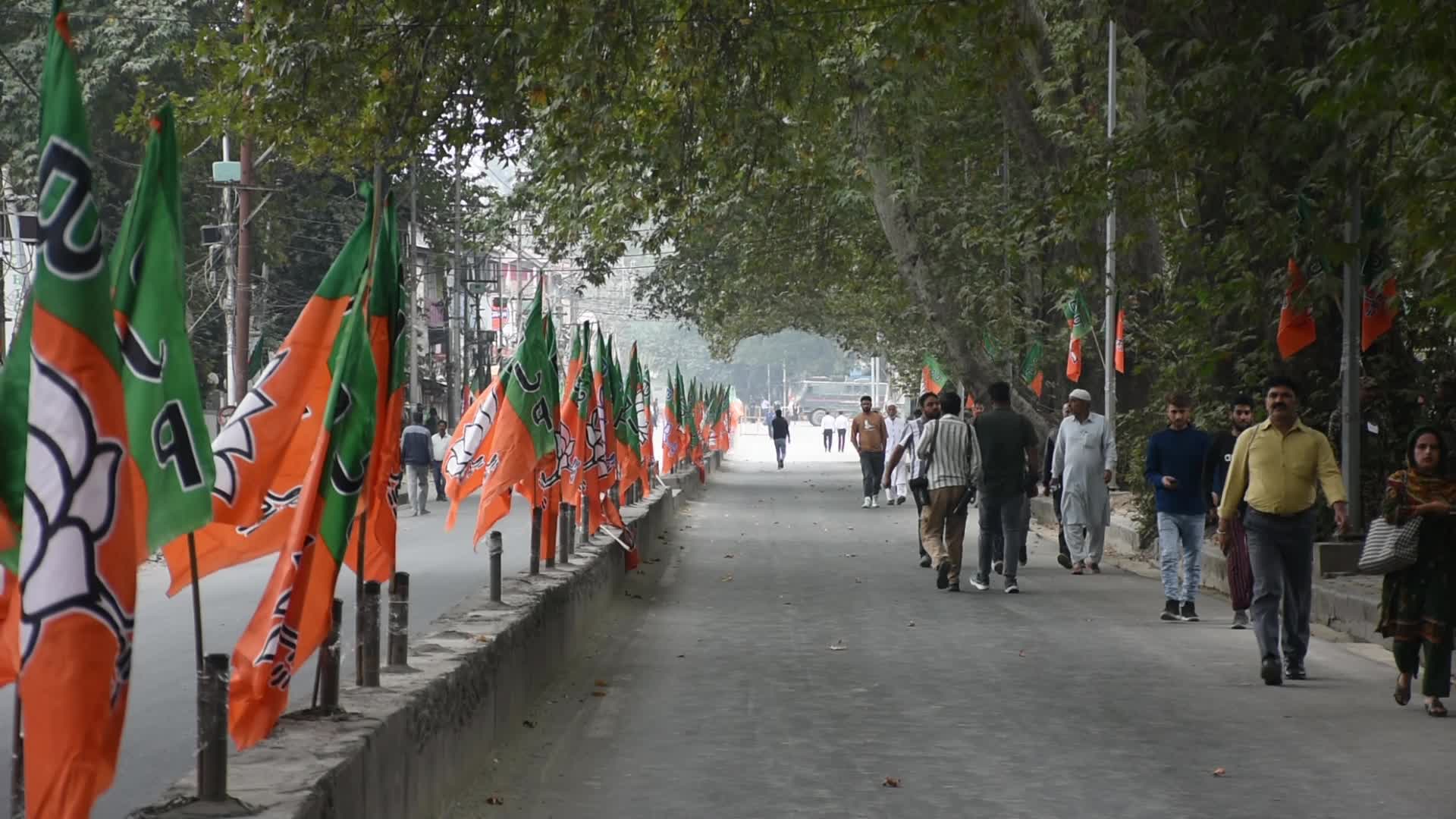 Indian Prime Minister Holds a Rally in Kashmir