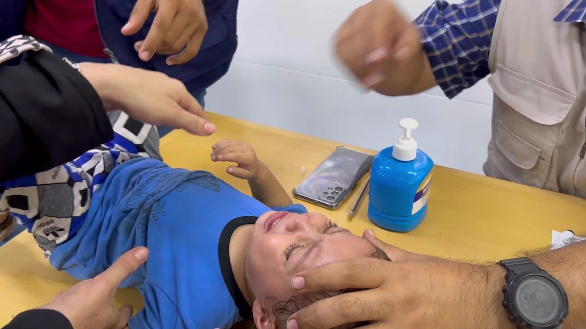 Polio vaccination in Gaza, Palestine