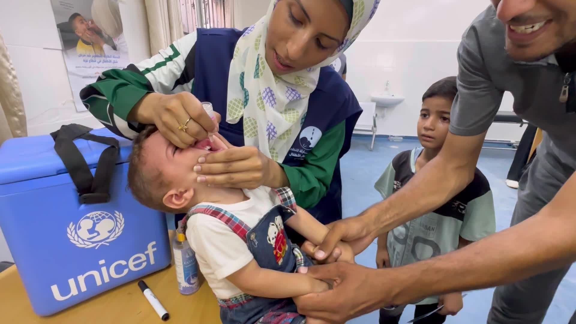 Polio vaccination in Gaza, Palestine