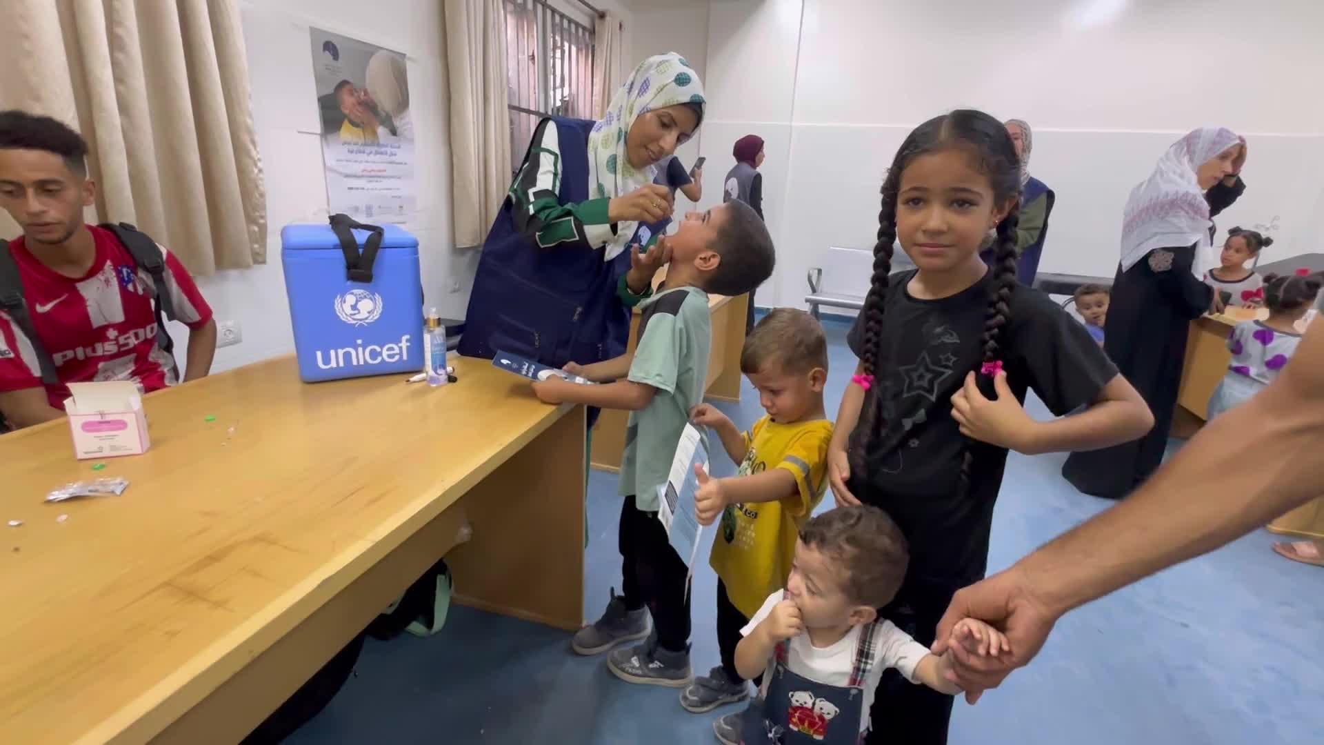 Polio vaccination in Gaza, Palestine