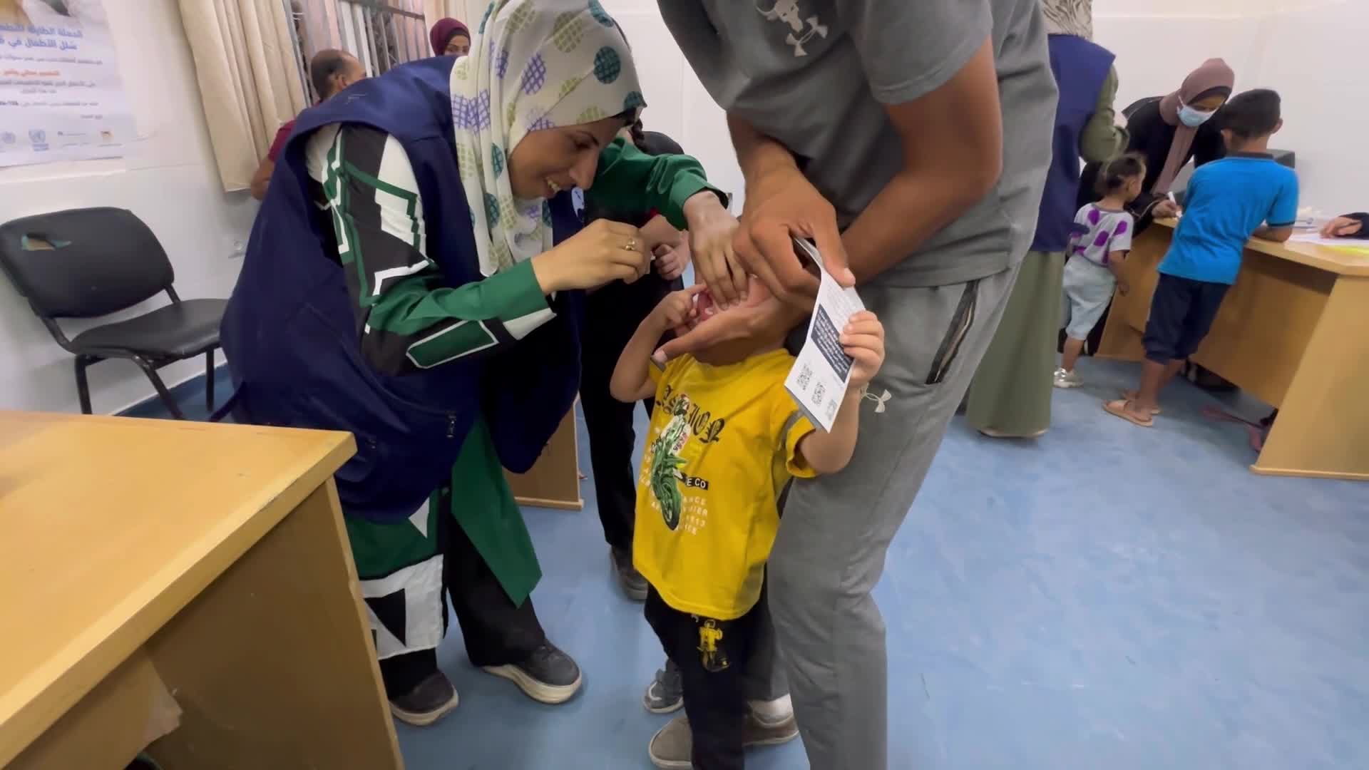 Polio vaccination in Gaza, Palestine