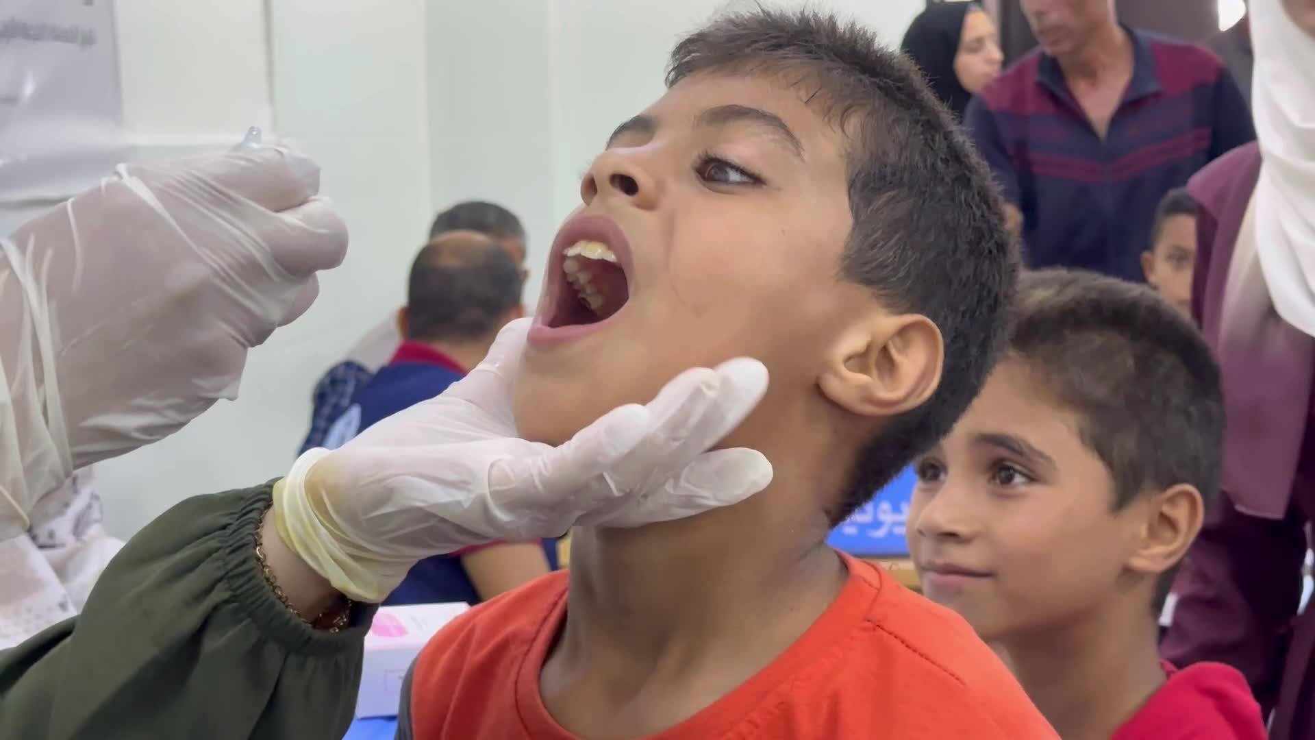 Polio vaccination in Gaza, Palestine