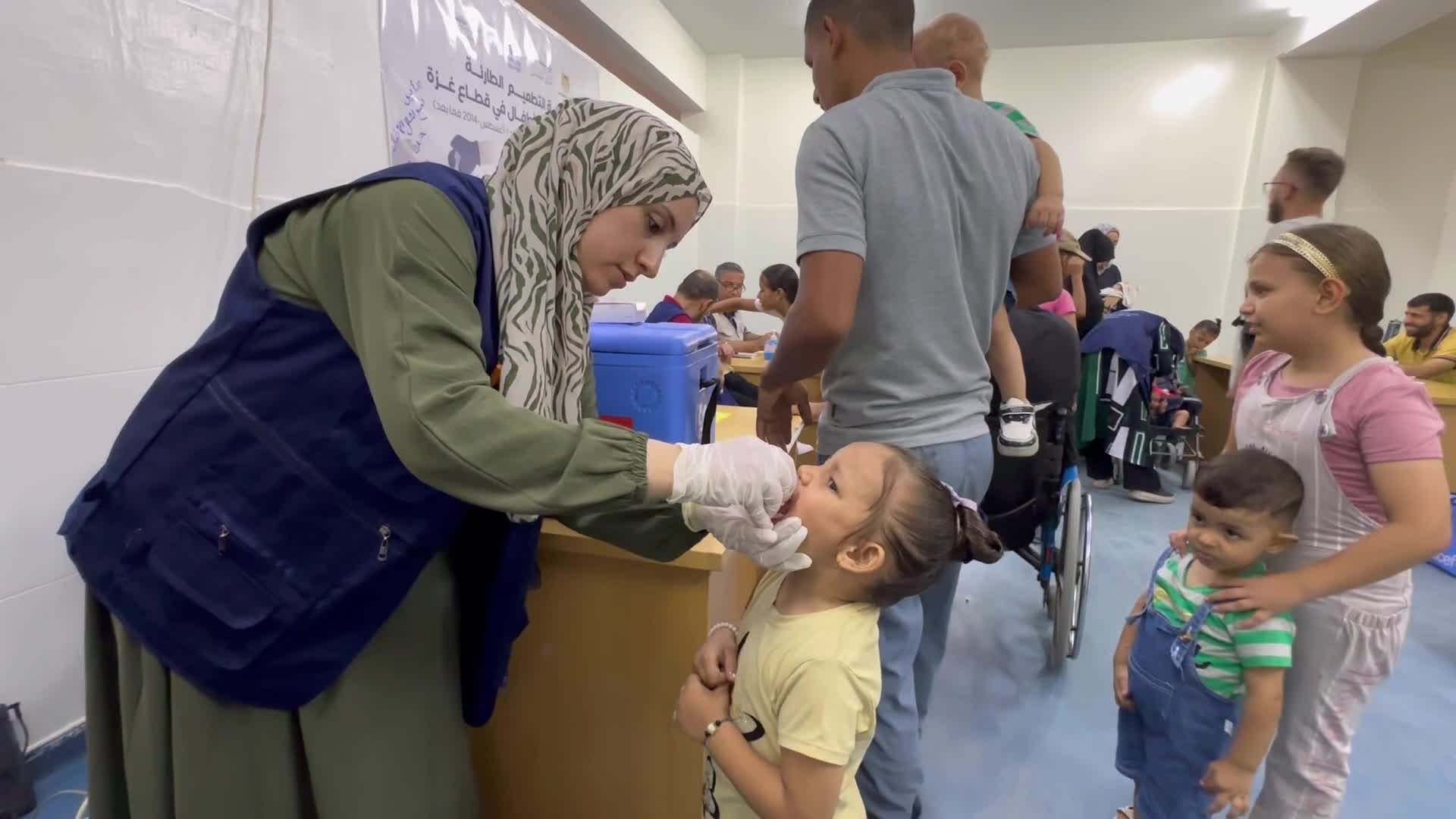 Polio vaccination in Gaza, Palestine