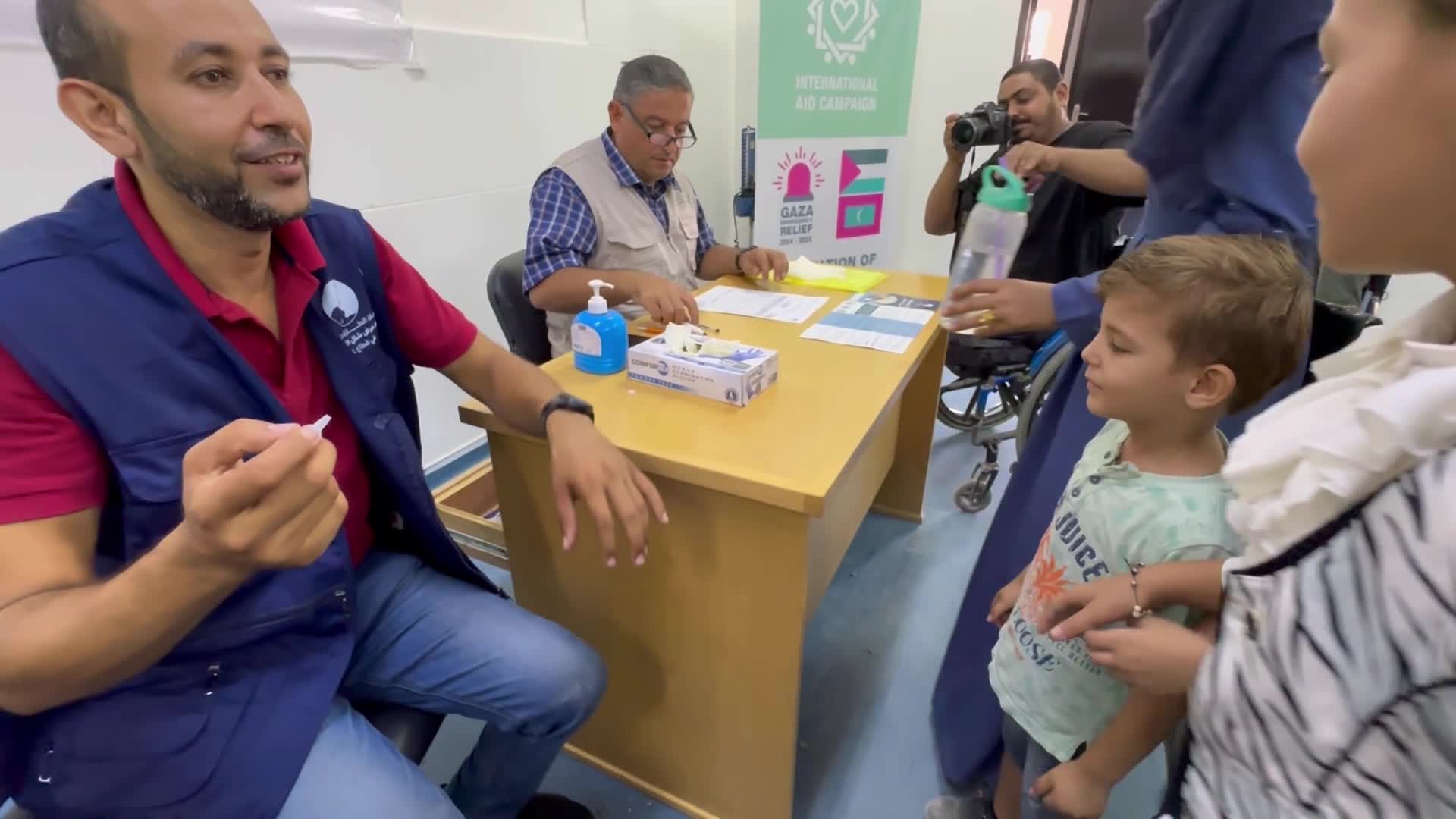 Polio vaccination in Gaza, Palestine