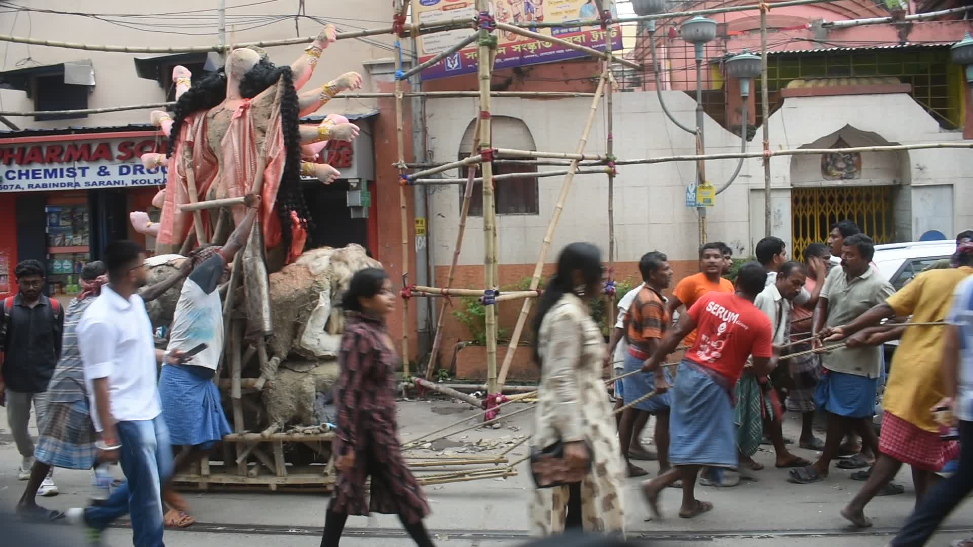 Durga puja festival in Kolkata.