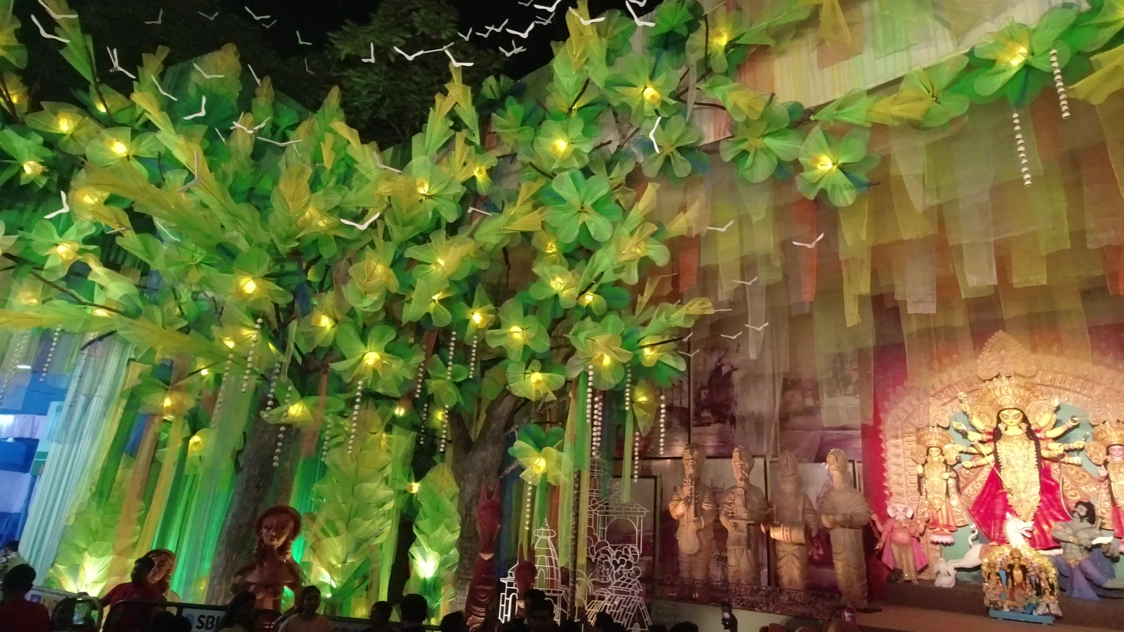 Durga puja festival celebration in Kolkata .