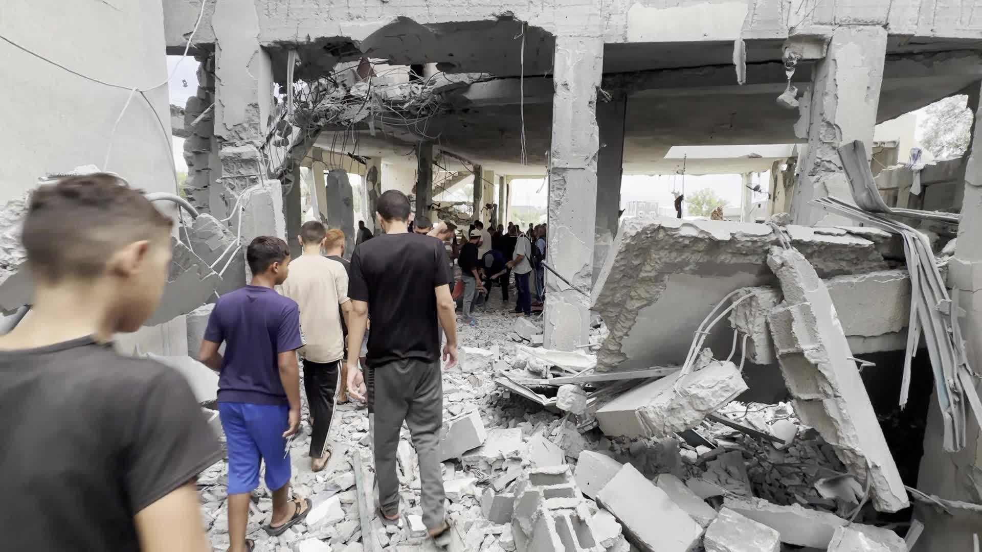 Funeral For Victims Of Israeli Airstrike in Gaza, Palestine