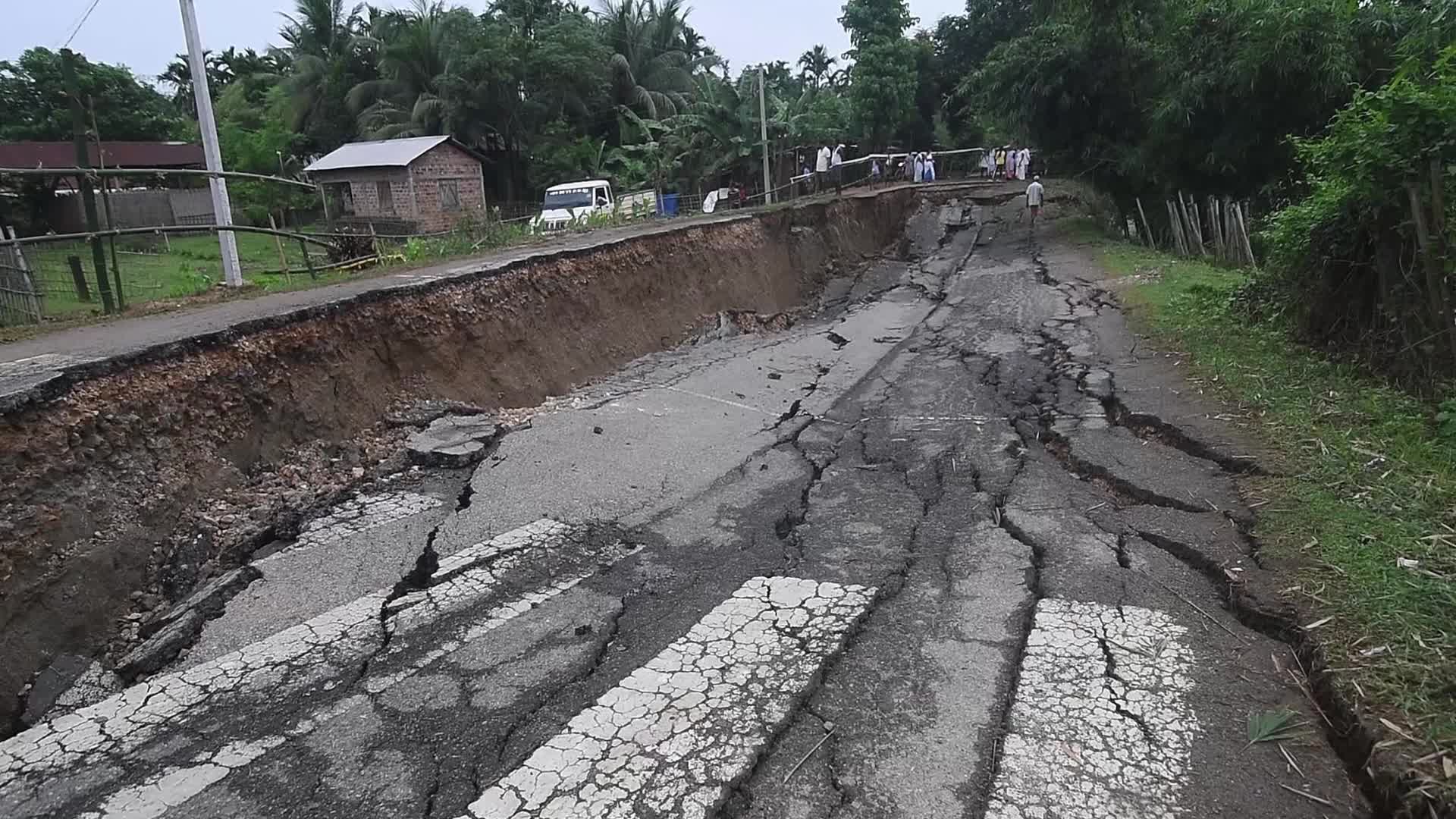 Kopili River Erosion in India 