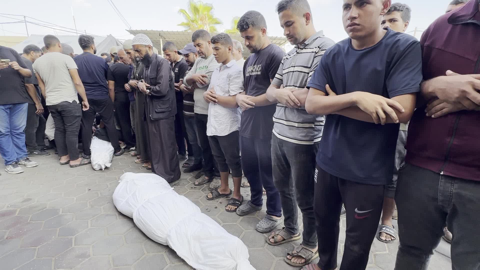 Funeral For Victims Of Israeli Airstrike in Gaza, Palestine