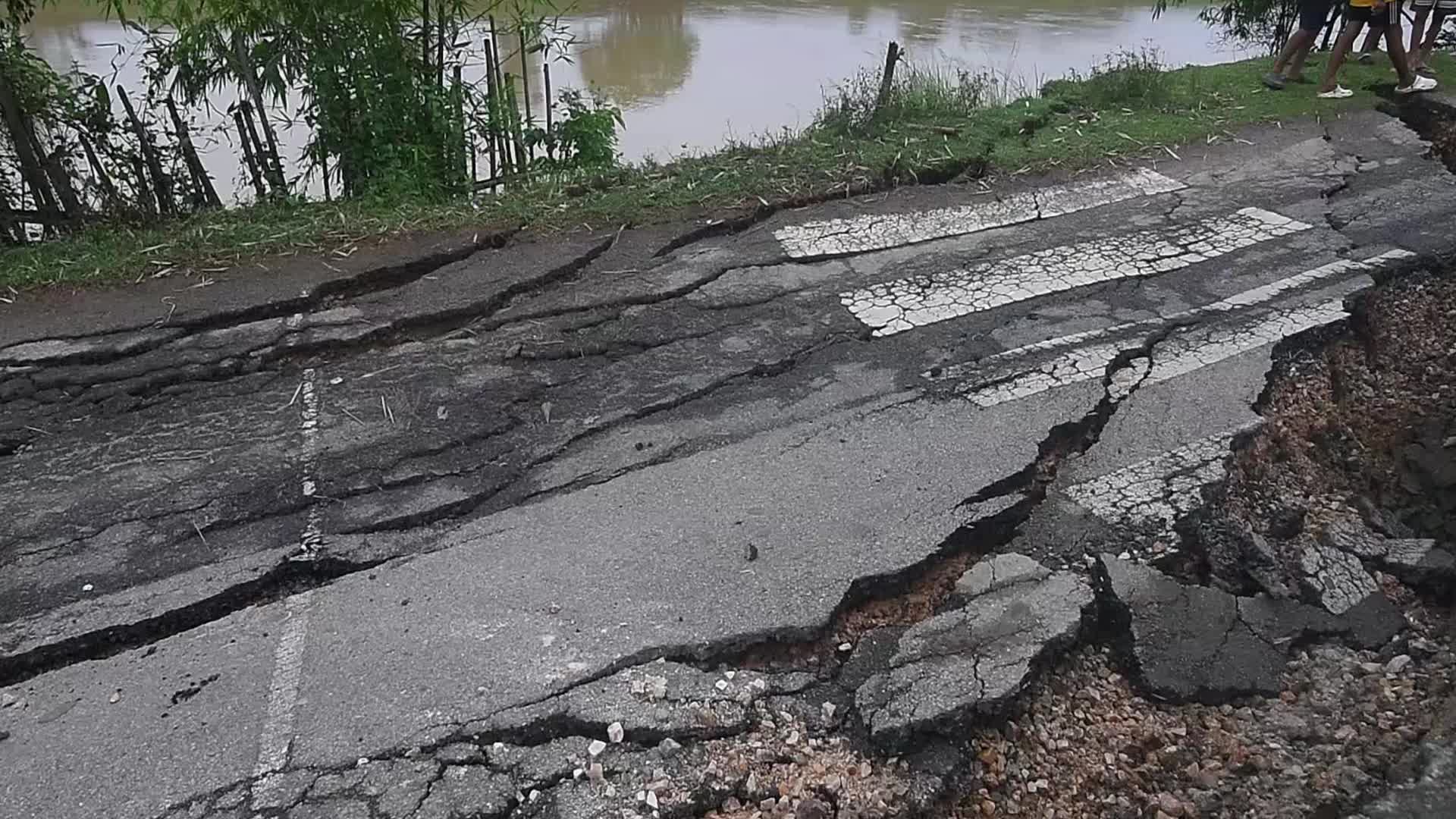 Kopili River Erosion in India 