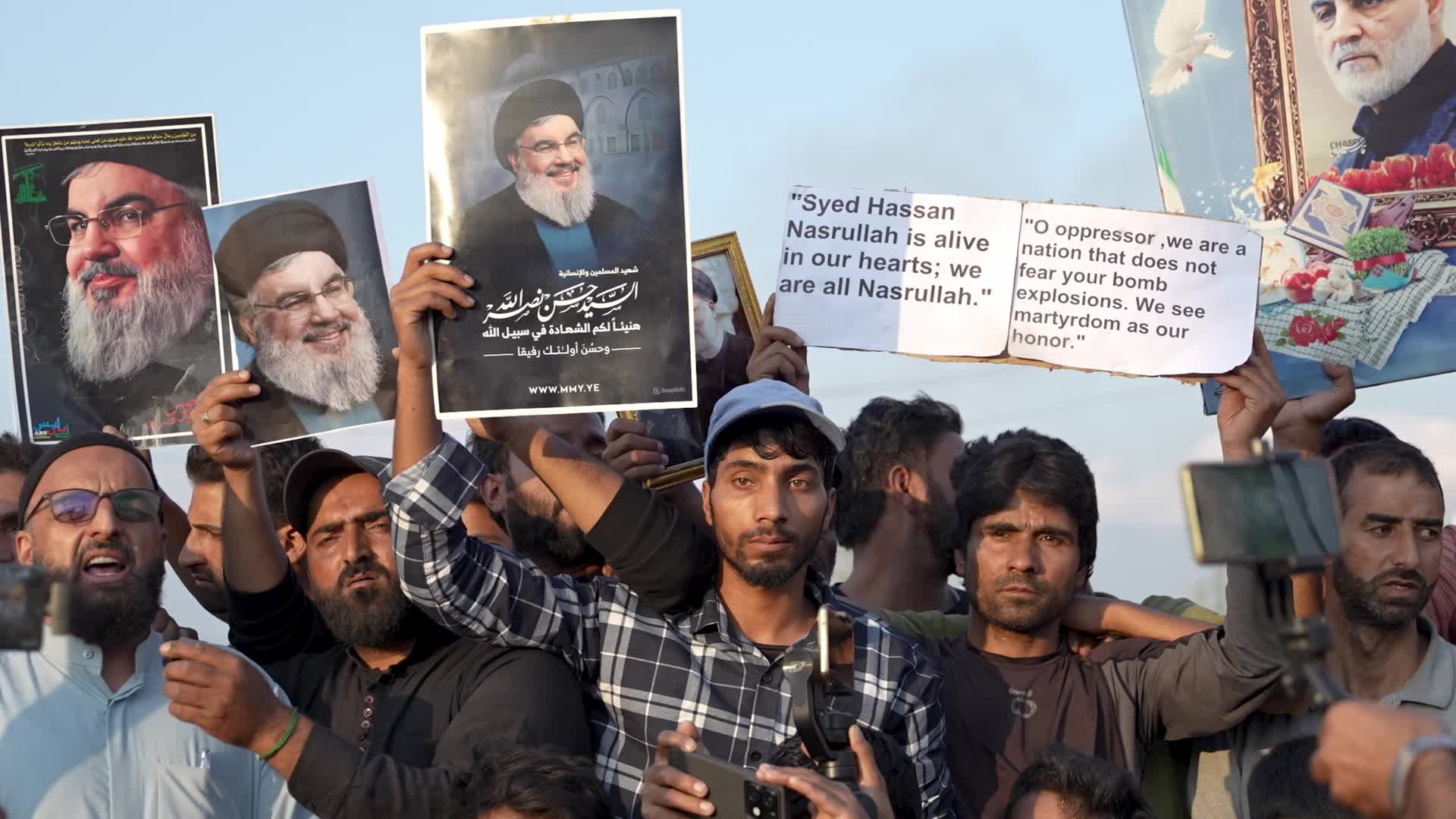 Kashmiri Shia Muslims Hold Rally Commemorating Assassination of Hezbollah Leader Hassan Nasrallah