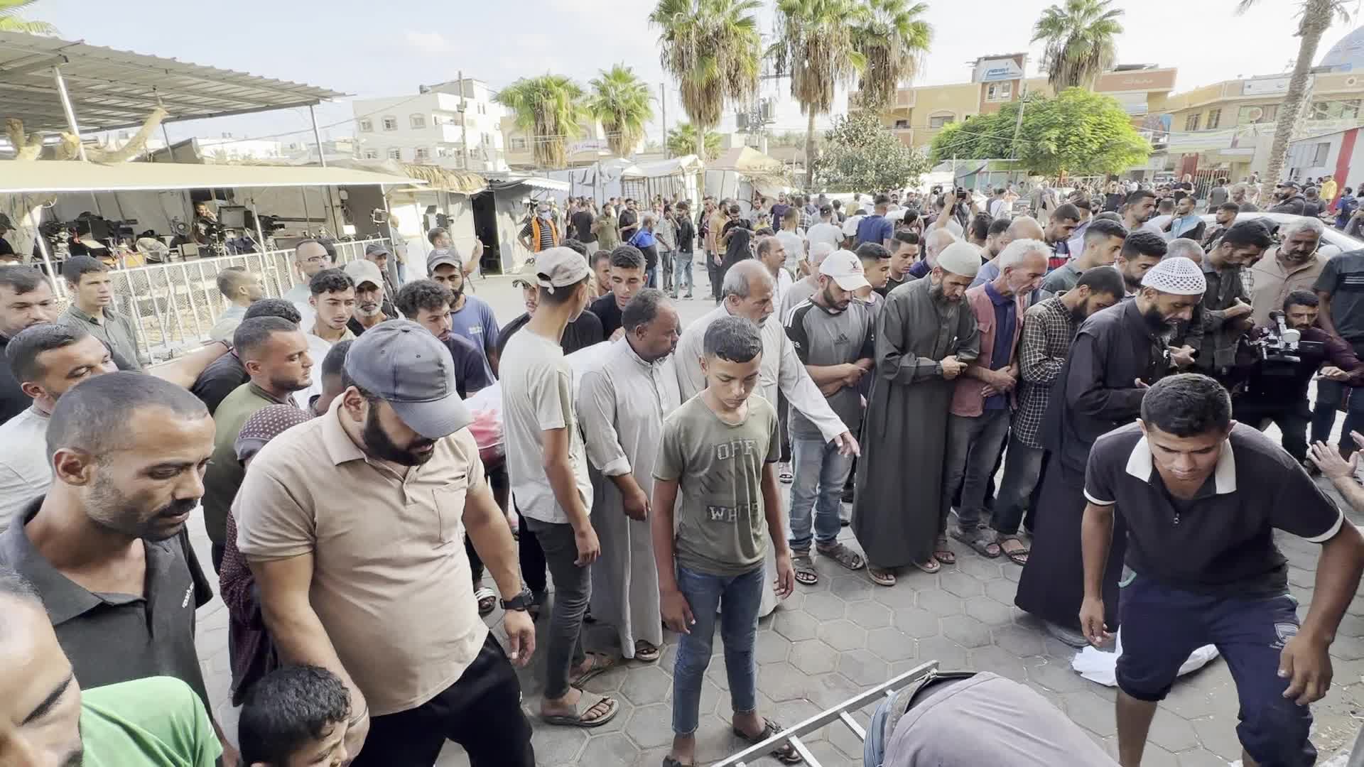 Funeral For Victims Of Israeli Airstrike in Gaza, Palestine