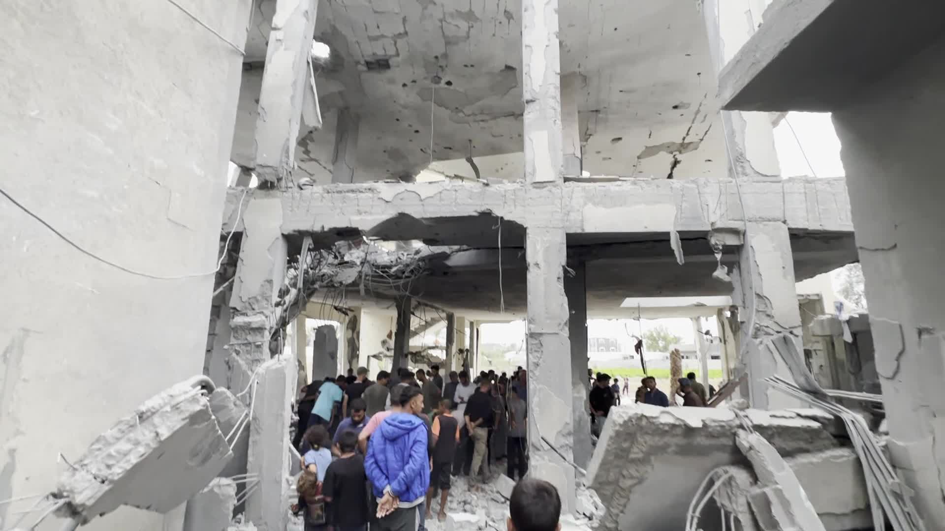 Funeral For Victims Of Israeli Airstrike in Gaza, Palestine