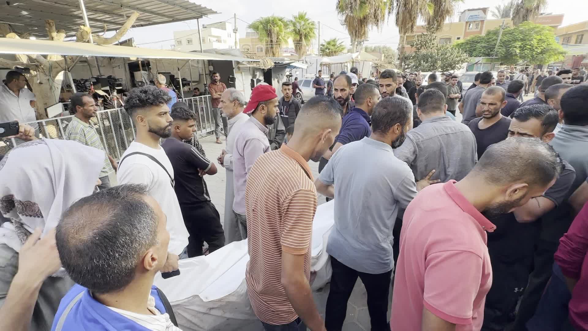 Funeral For Victims Of Israeli Airstrike in Gaza, Palestine