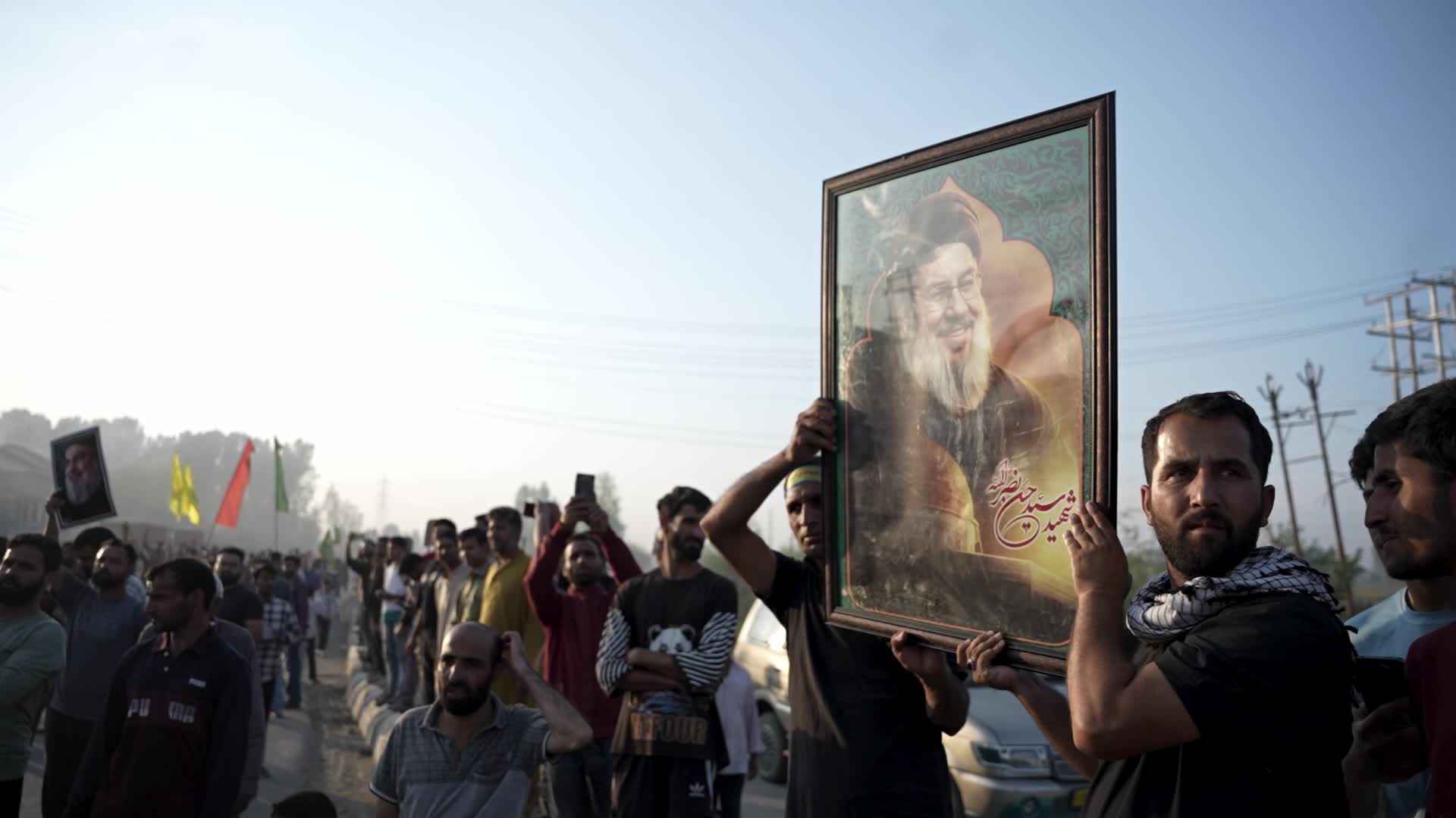 Kashmiri Shia Muslims Hold Rally Commemorating Assassination of Hezbollah Leader Hassan Nasrallah