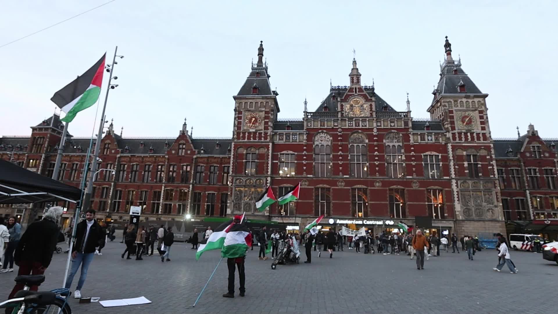 Pro Palestine Protest For 1 Year Of War In Amsterdam