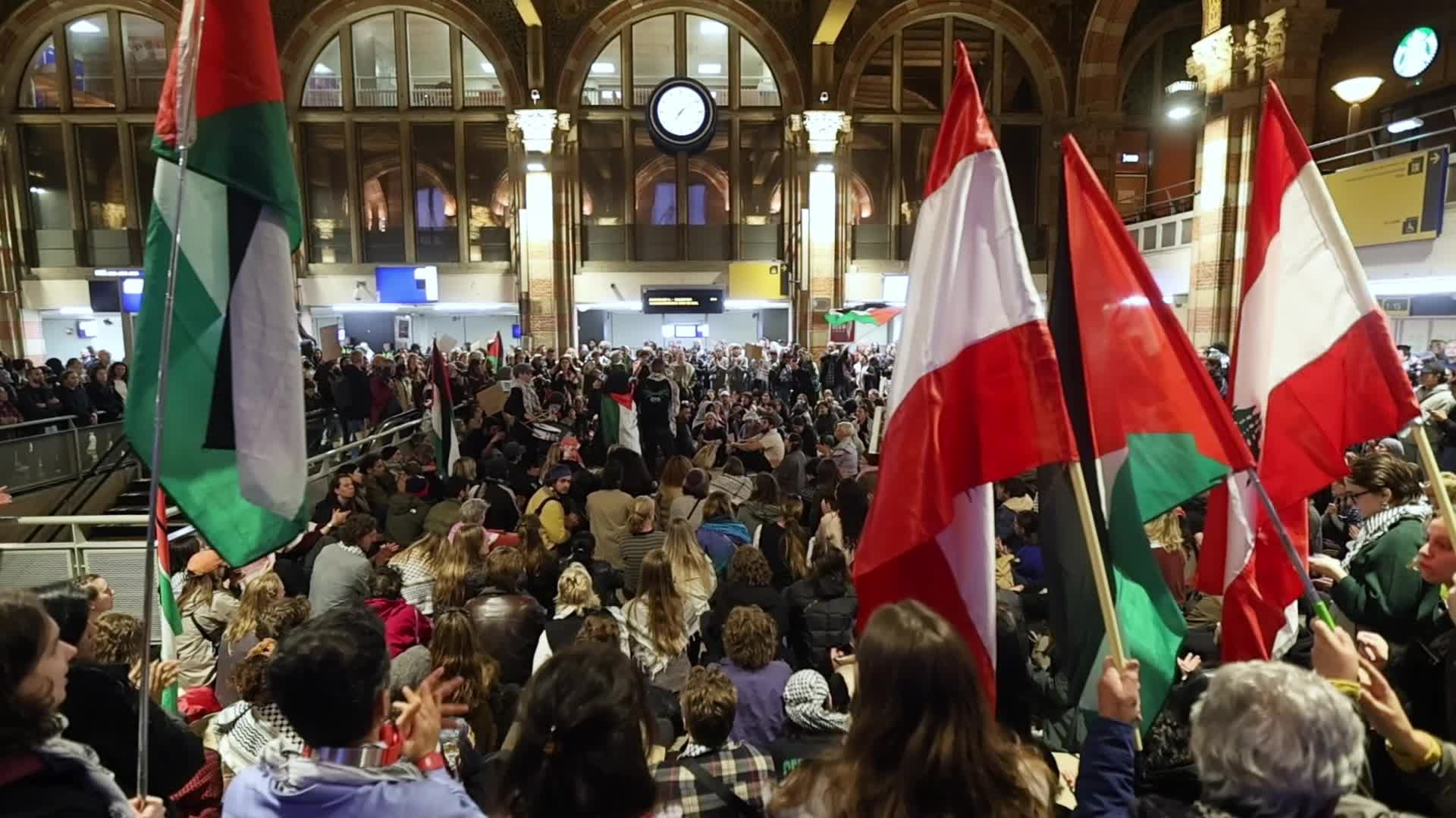 Pro Palestine Protest For 1 Year Of War In Amsterdam