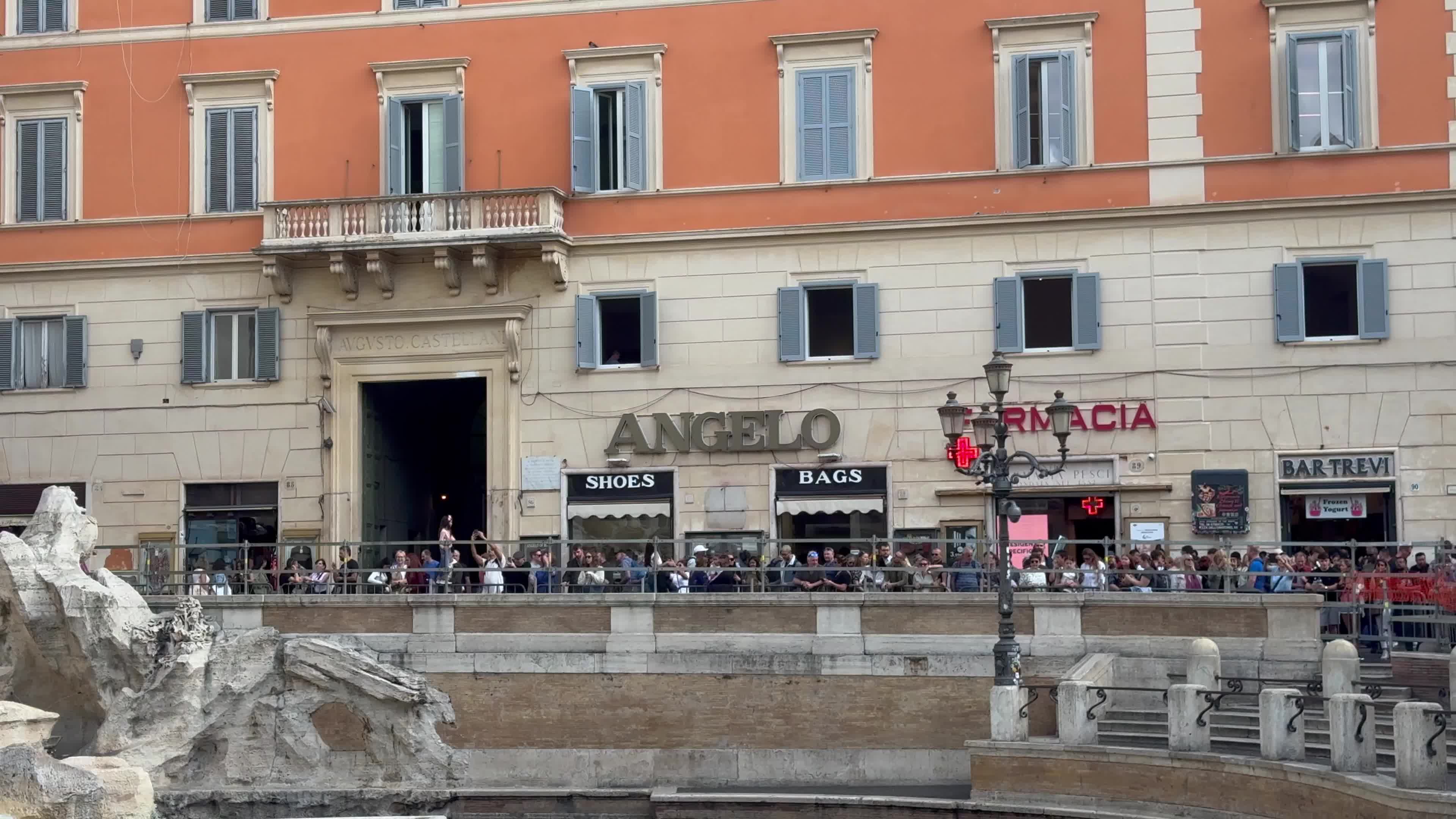 The Access To Fontana Di Trevi Has Been Restricted Due To Extraordinary Restoration Work In Rome