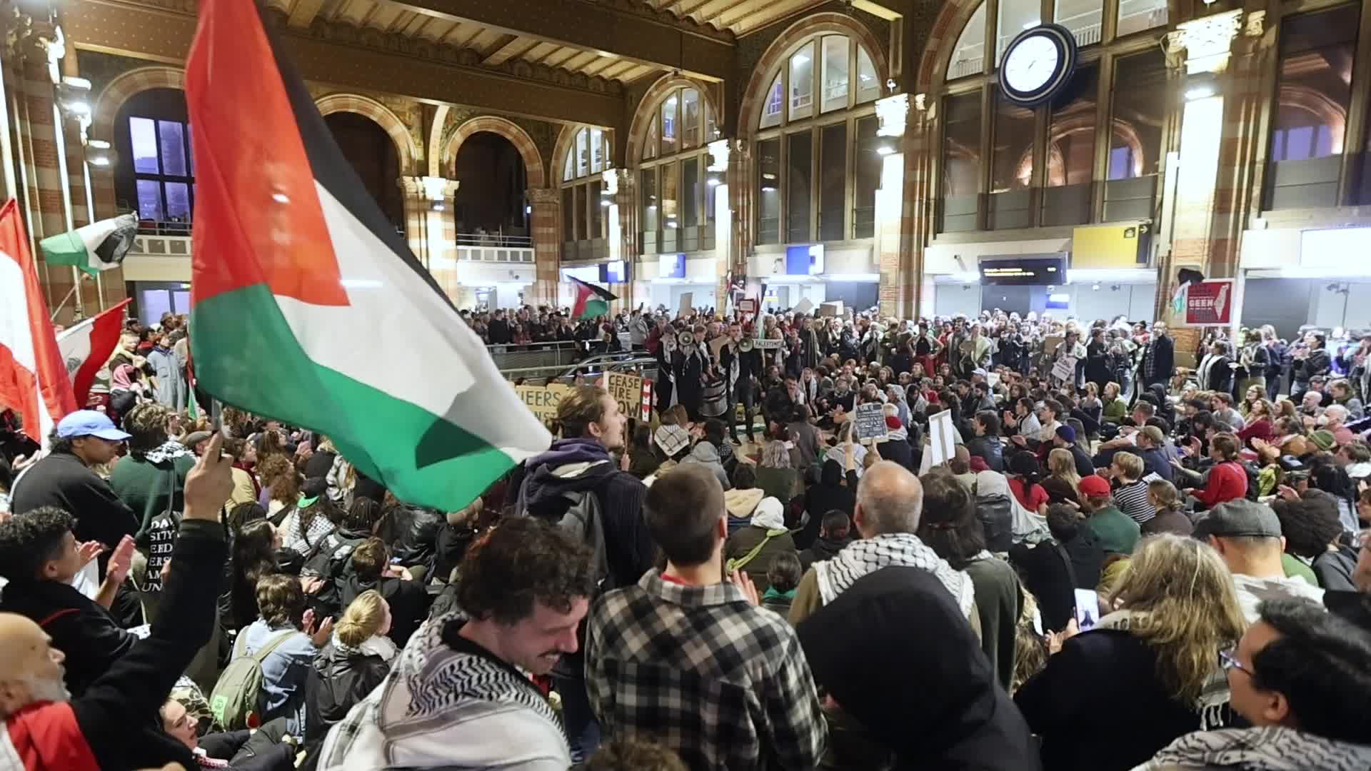 Pro Palestine Protest For 1 Year Of War In Amsterdam