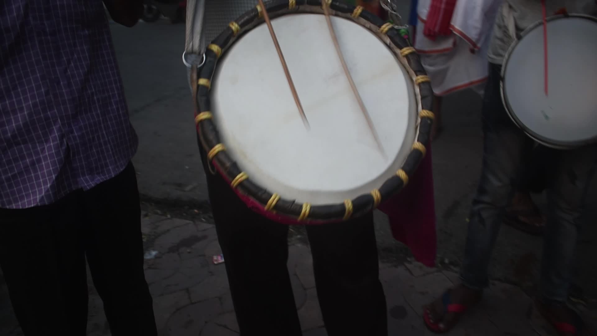 Devotees performing Nabapatrika ritual on the occasion of the Durga Puja festival in Kolkata, India