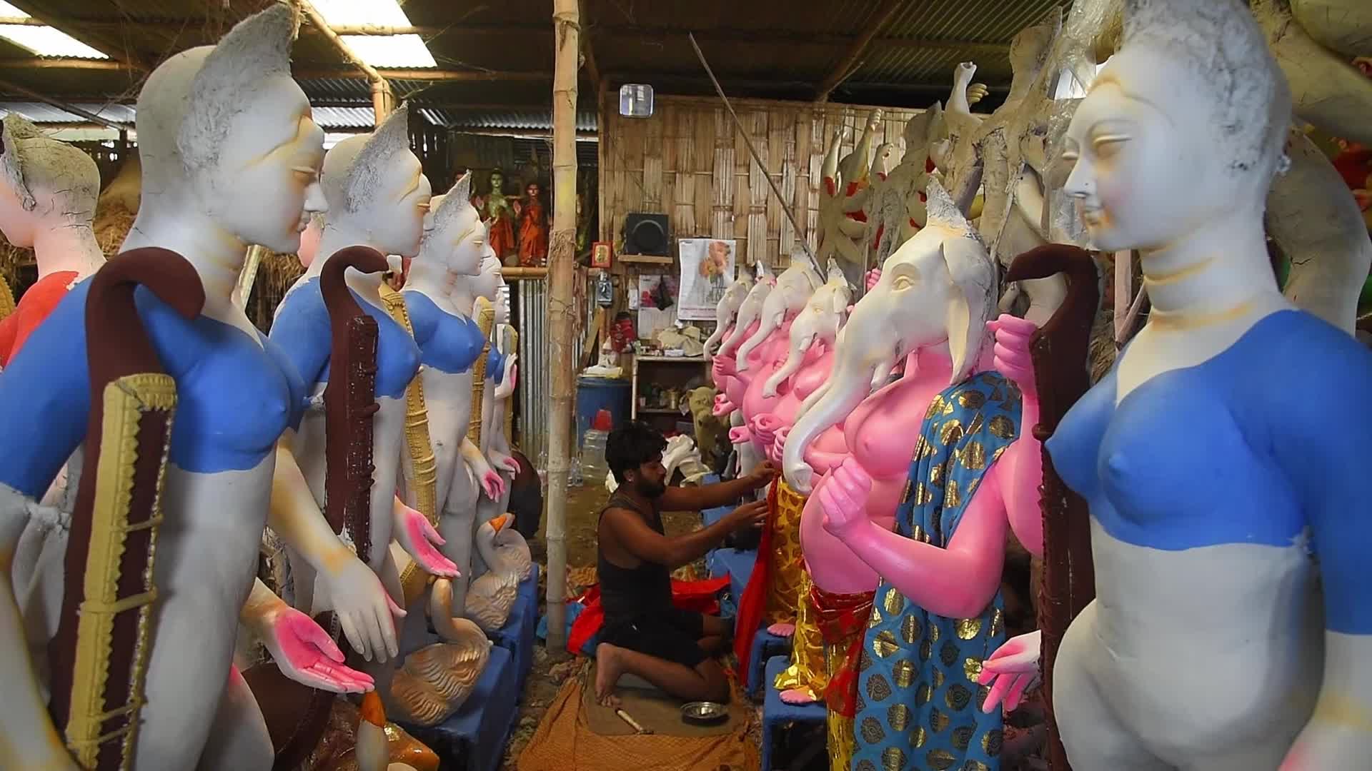 Durga Puja Preparation In India