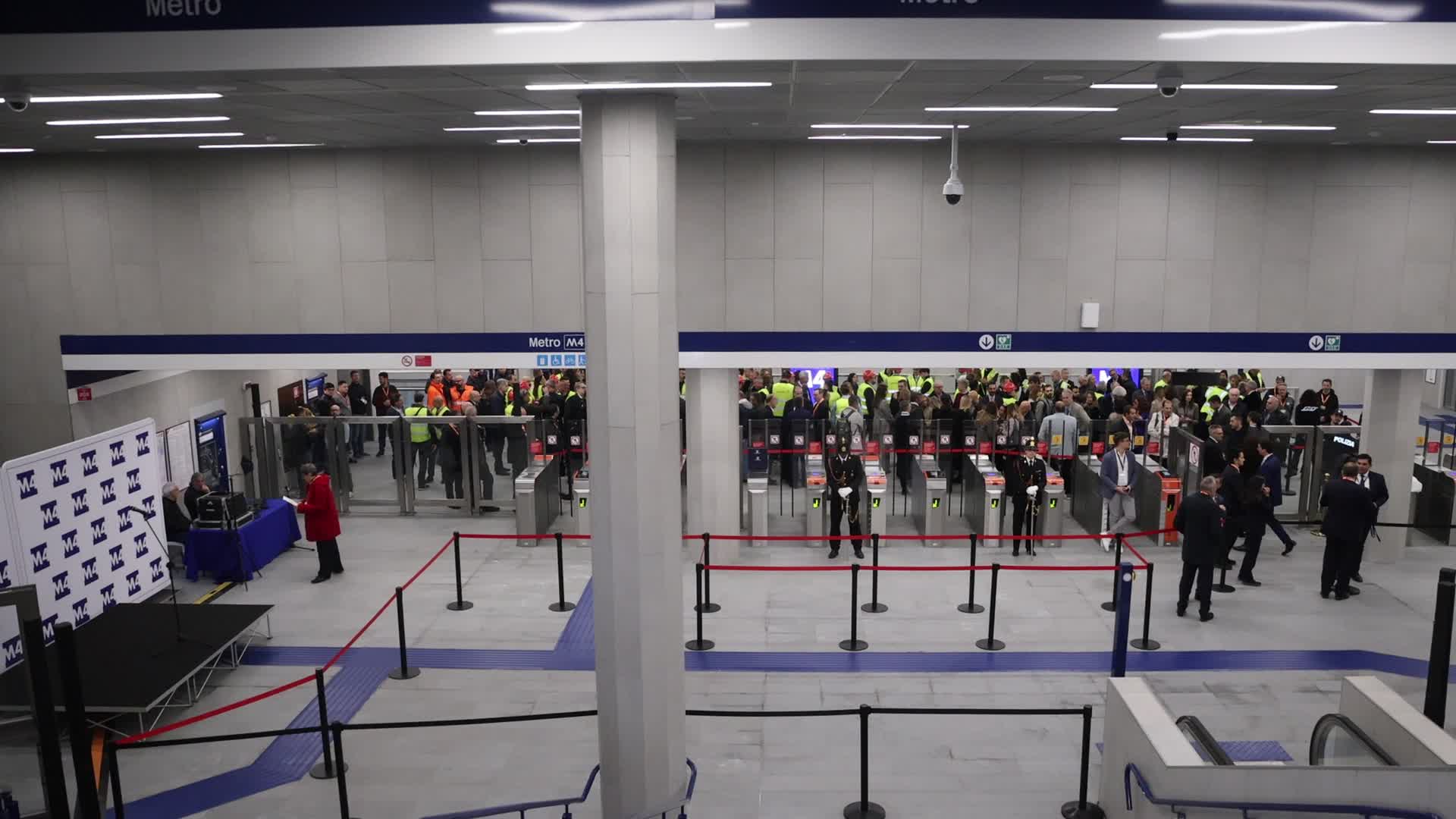 The opening of the entire section of the M4 Blu Line from San Cristoforo to Linate in Milan